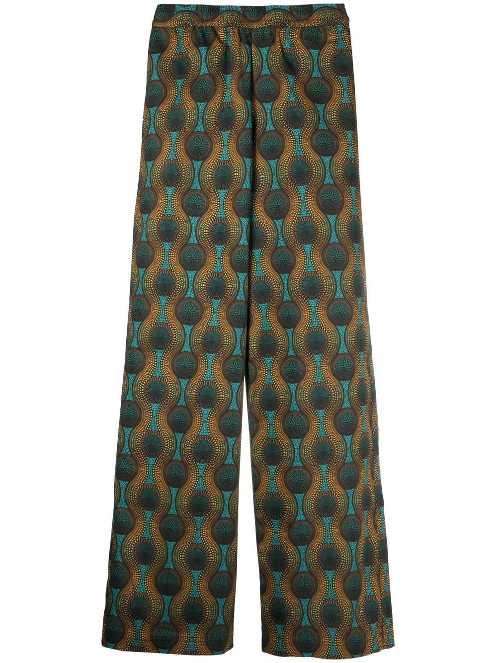 Ozwald Boateng Elastic waist printed cotton trousers