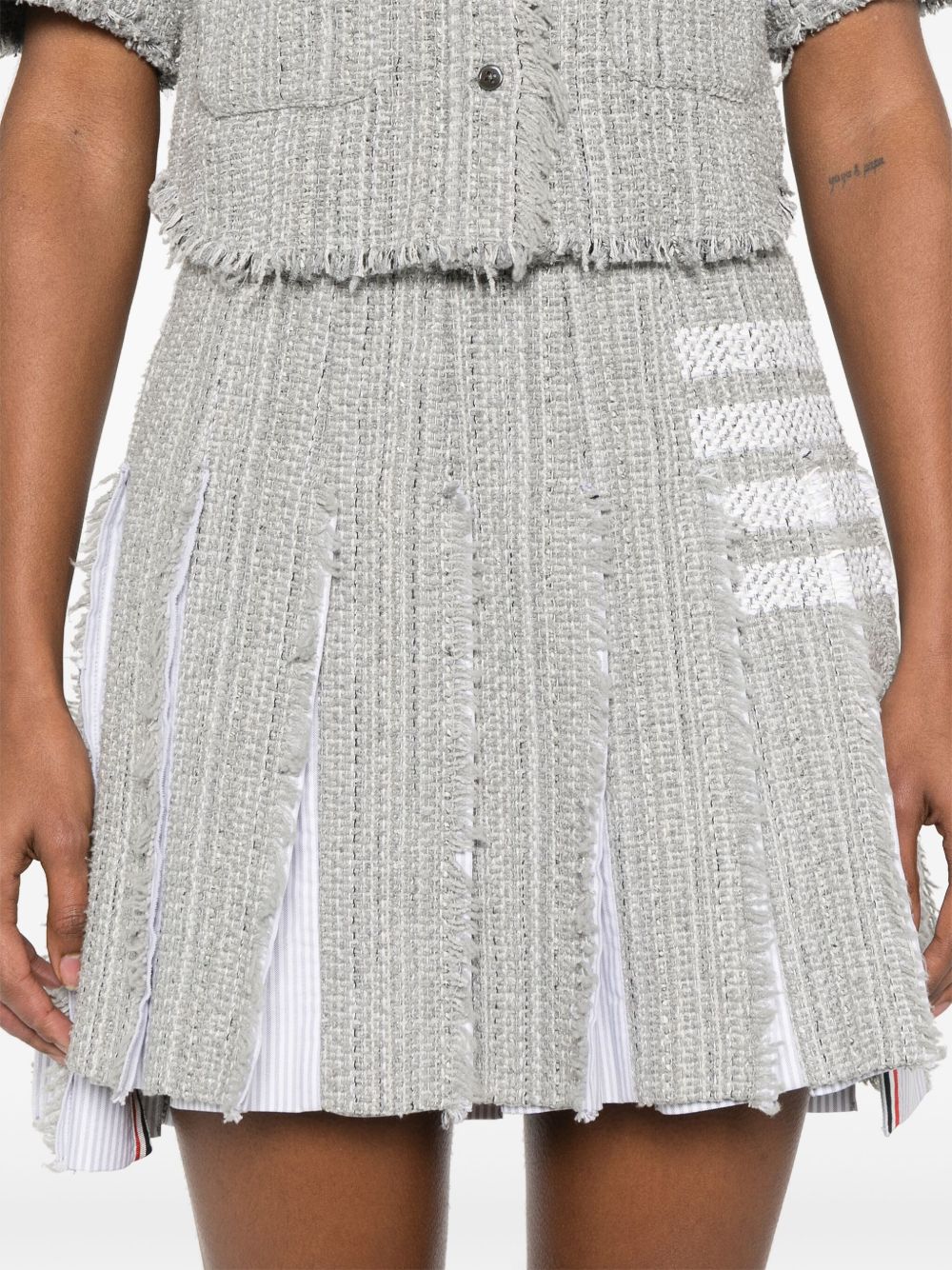 Thom Browne 4-Bar stripe 4bar cotton blend skirt - view 2