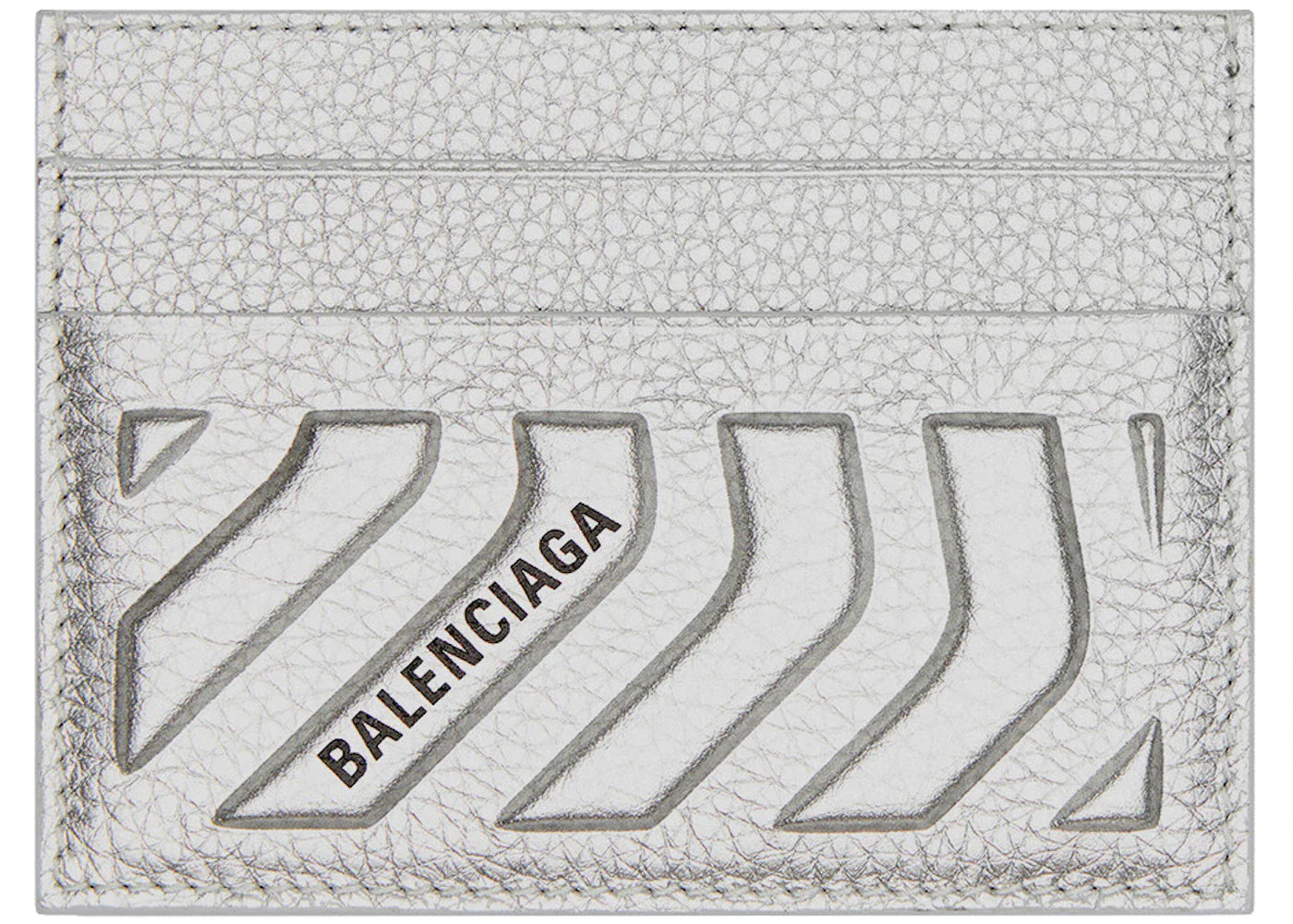 Balenciaga Car Card Holder Metallized Silver - view 2