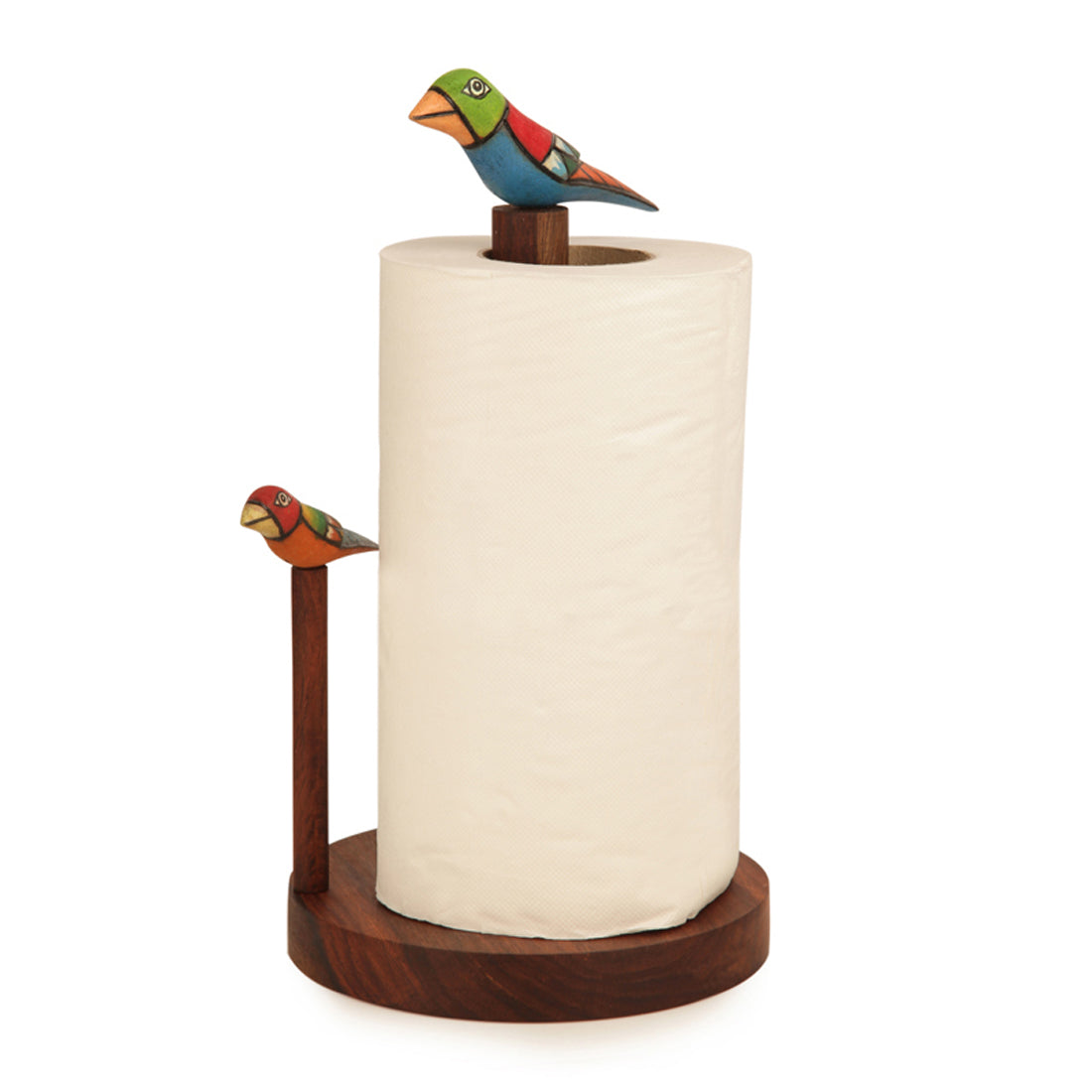 EXCLUSIVELANE Bird Collection Brown Elegant Napkin Holder In Sheesham Wood - view 2