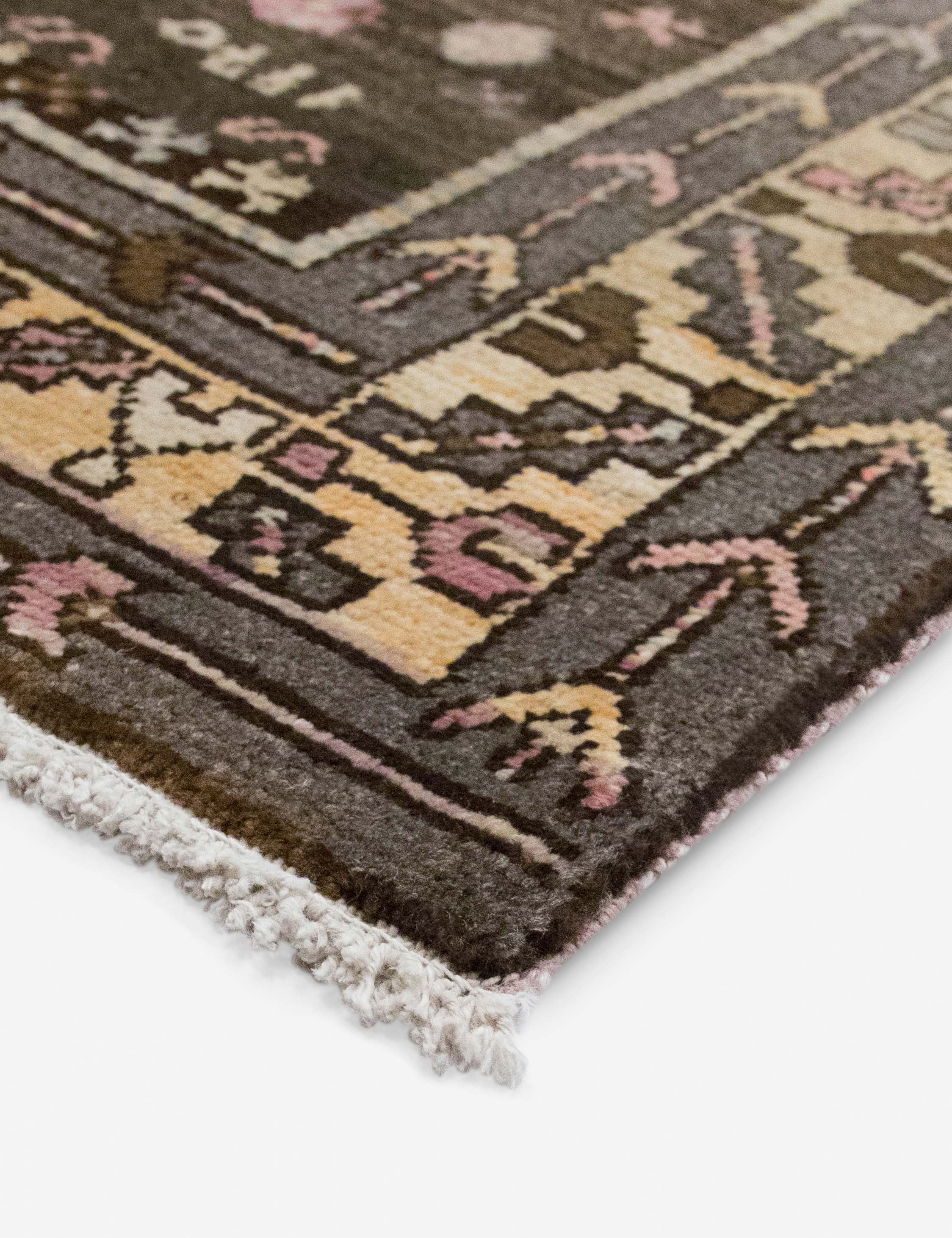 Lulu and Georgia Vintage Turkish Hand-Knotted Wool Runner Rug No. 304, 4'6" x 13'9" - view 2