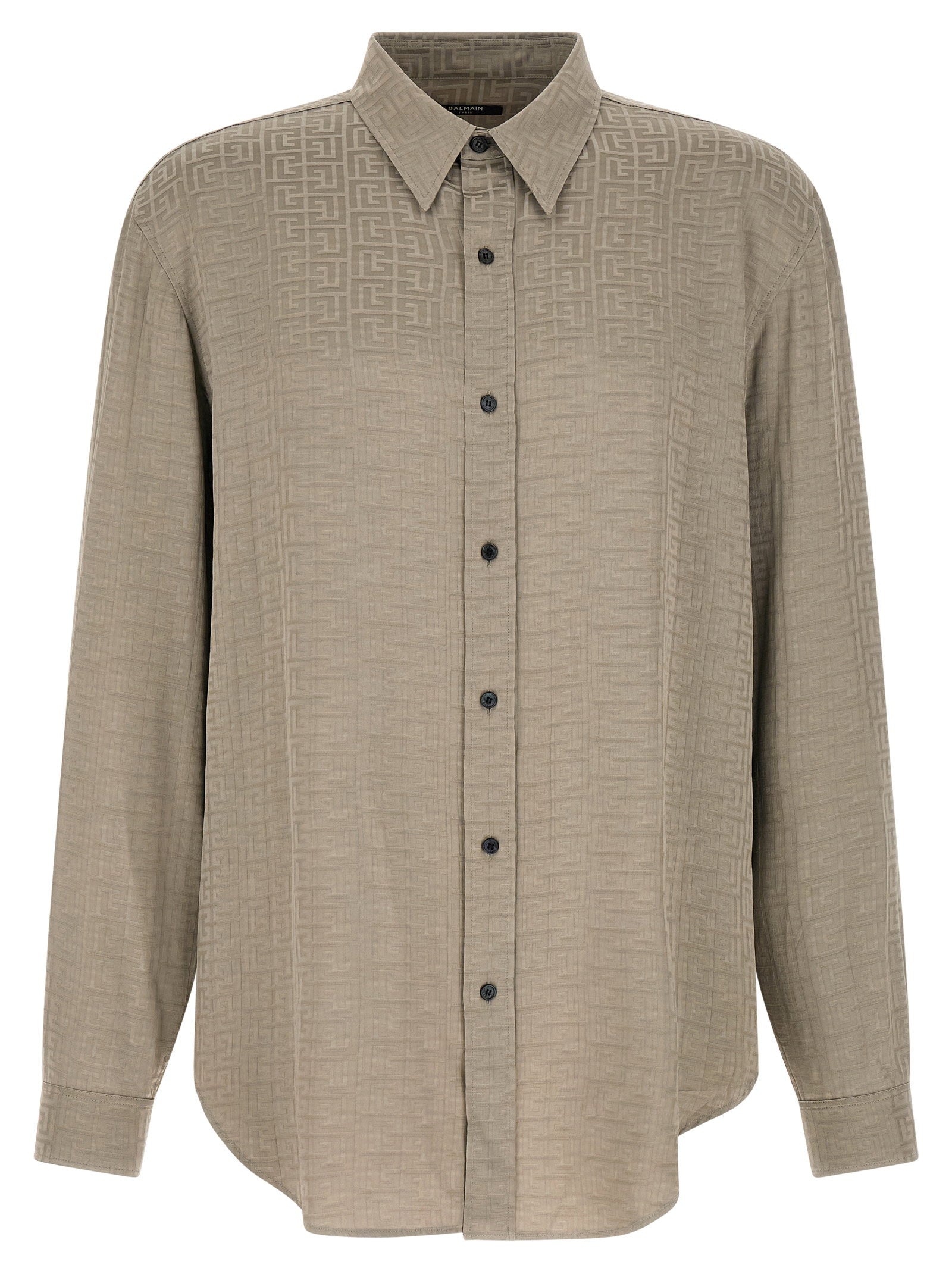 Balmain Jacquard Monogram Shirt – 100% viscose