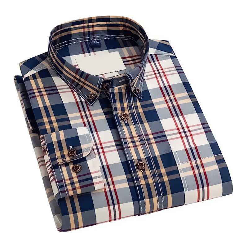 BlackTree Darnandstitch Contrast Printed Checkered Shirt