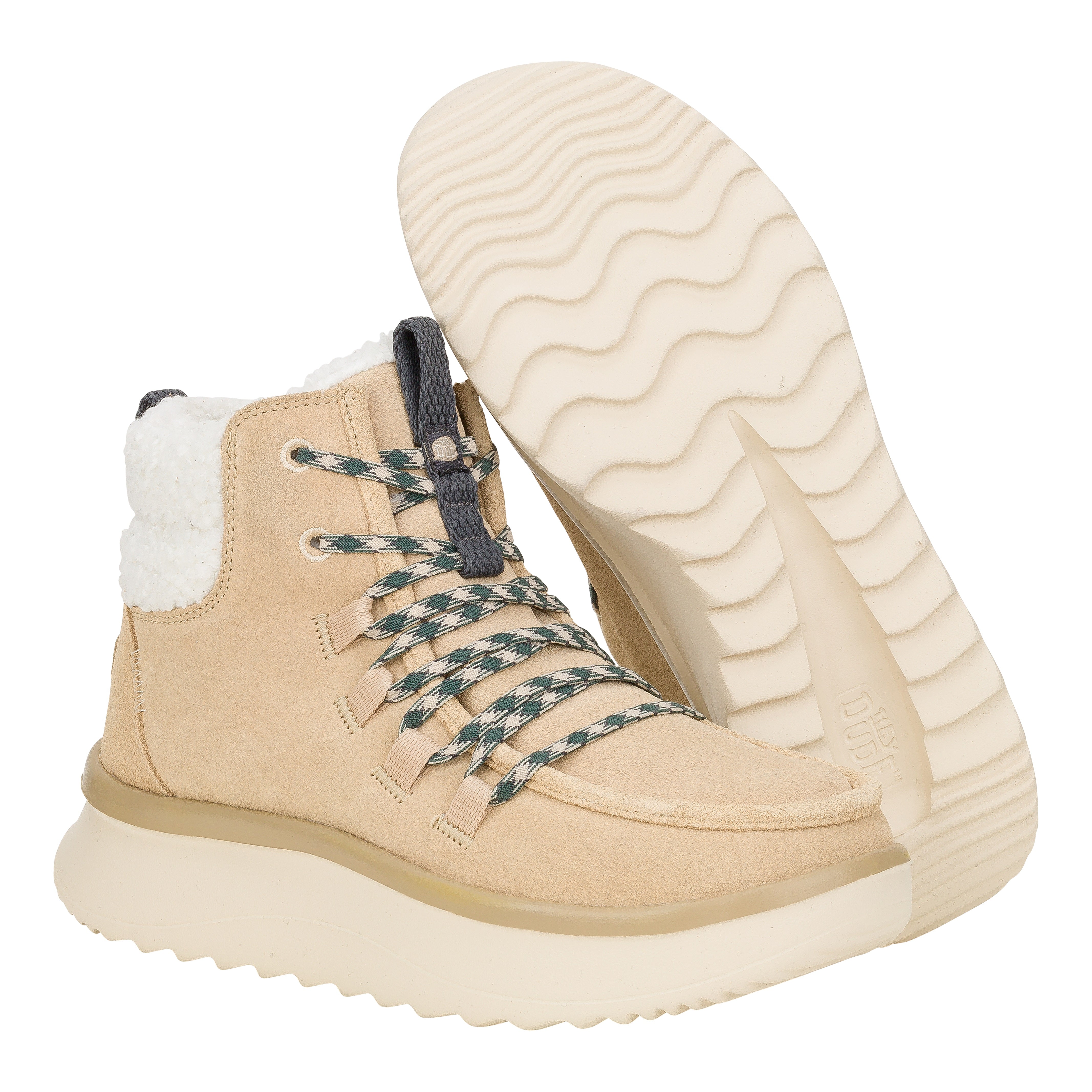 HEYDUDE shoes Wendy Peak Apres Suede Cozy - Sand Beige - view 3