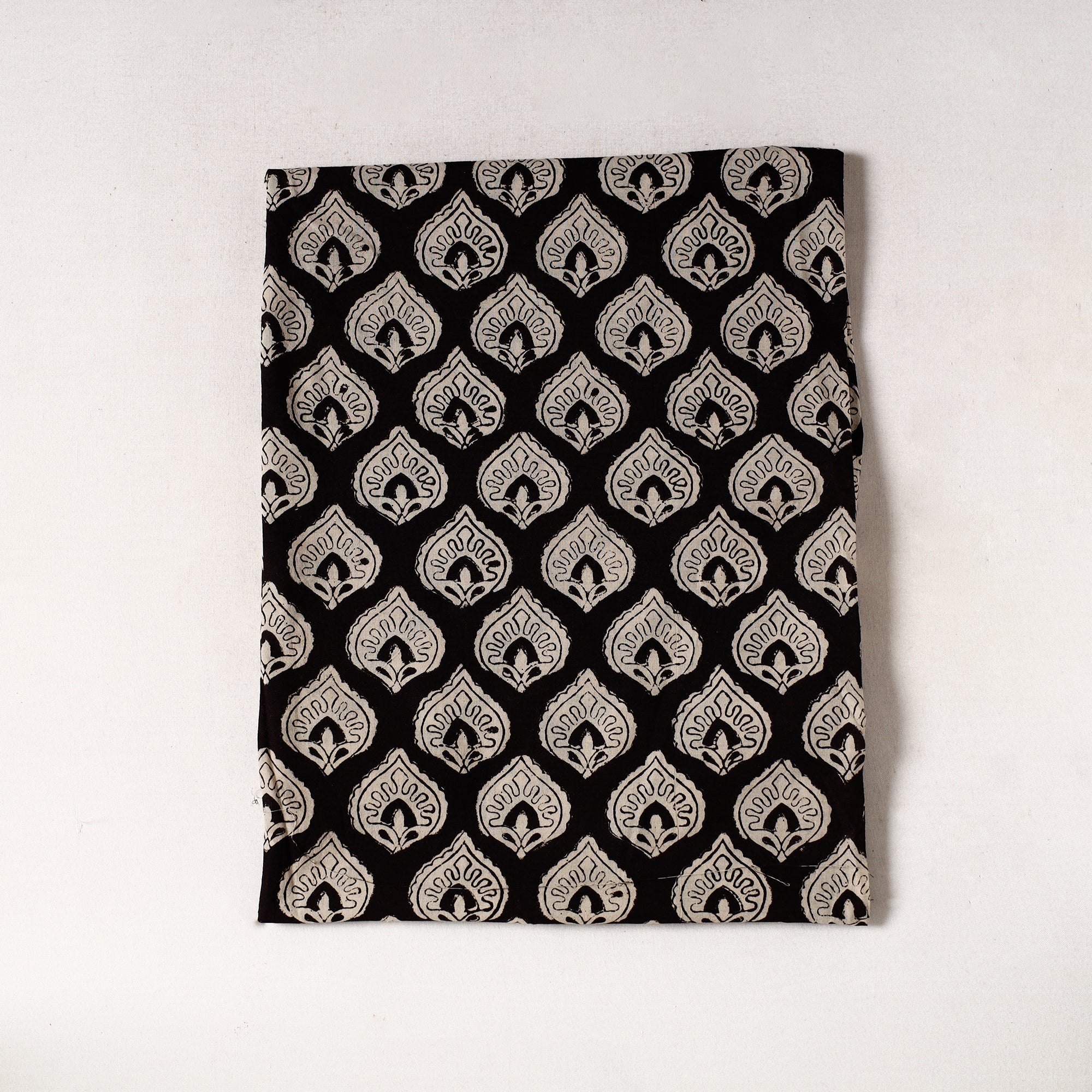 BAGRU DABU PRINTS Black - Bagru Dabu Block Printed Cotton Precut Fabric (0.7 meter) 43