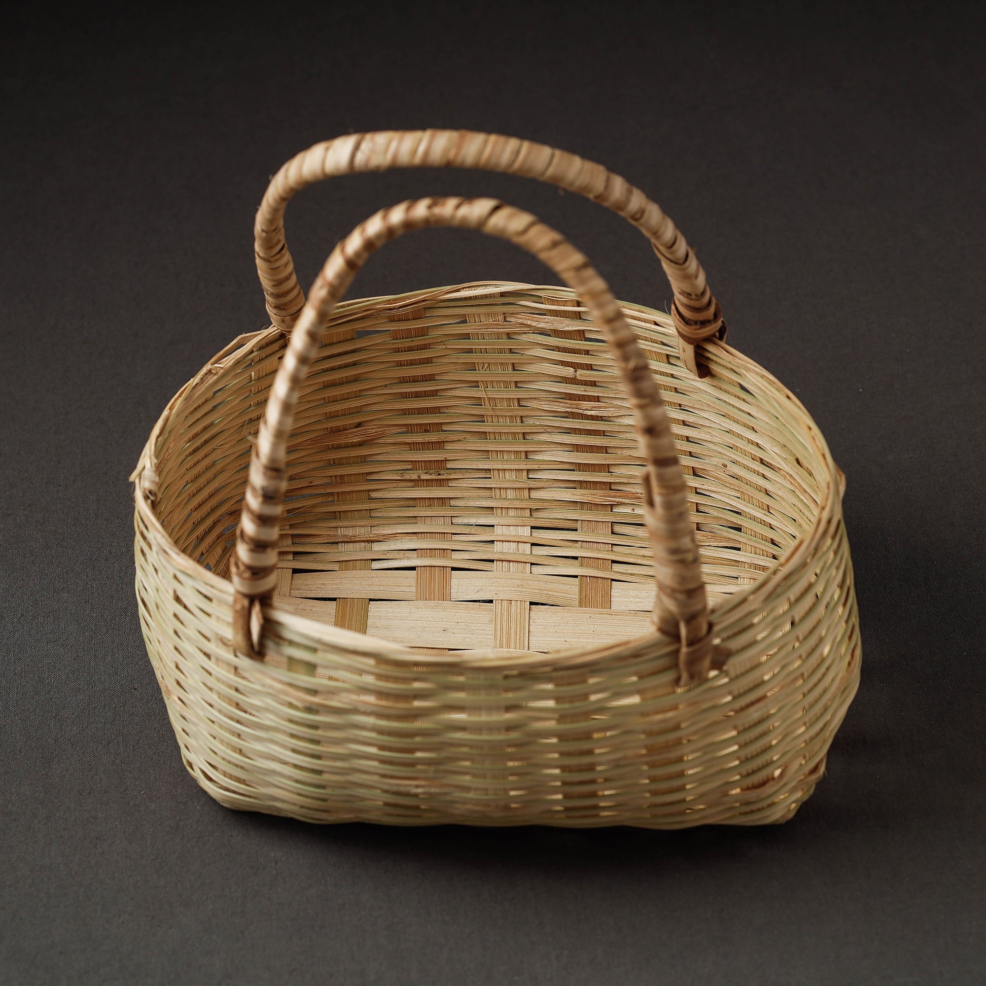 ASAMA Beige - Handcrafted Organic Water Hyacinth Multipurpose Basket (7 x 7 in) - view 2