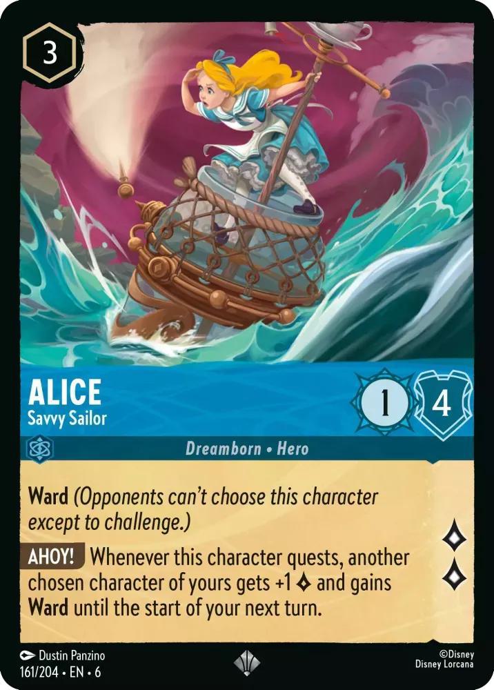 204 azurite sea – Lorcana Alice - Savvy Sailor - 161/204 [Azurite Sea] [Non-Foil]