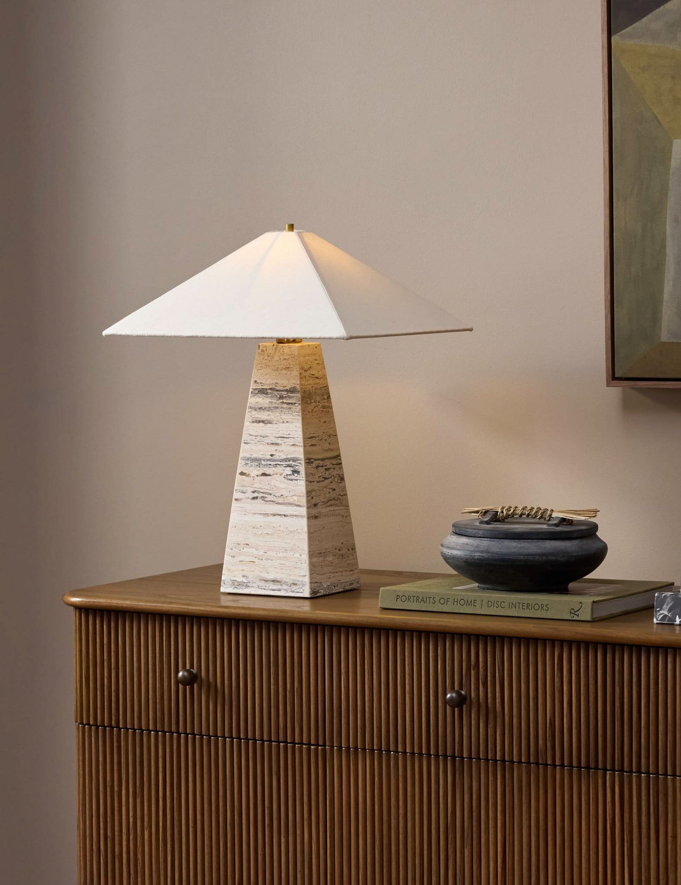 Lulu and Georgia Amine Table Lamp – Travertine - view 2