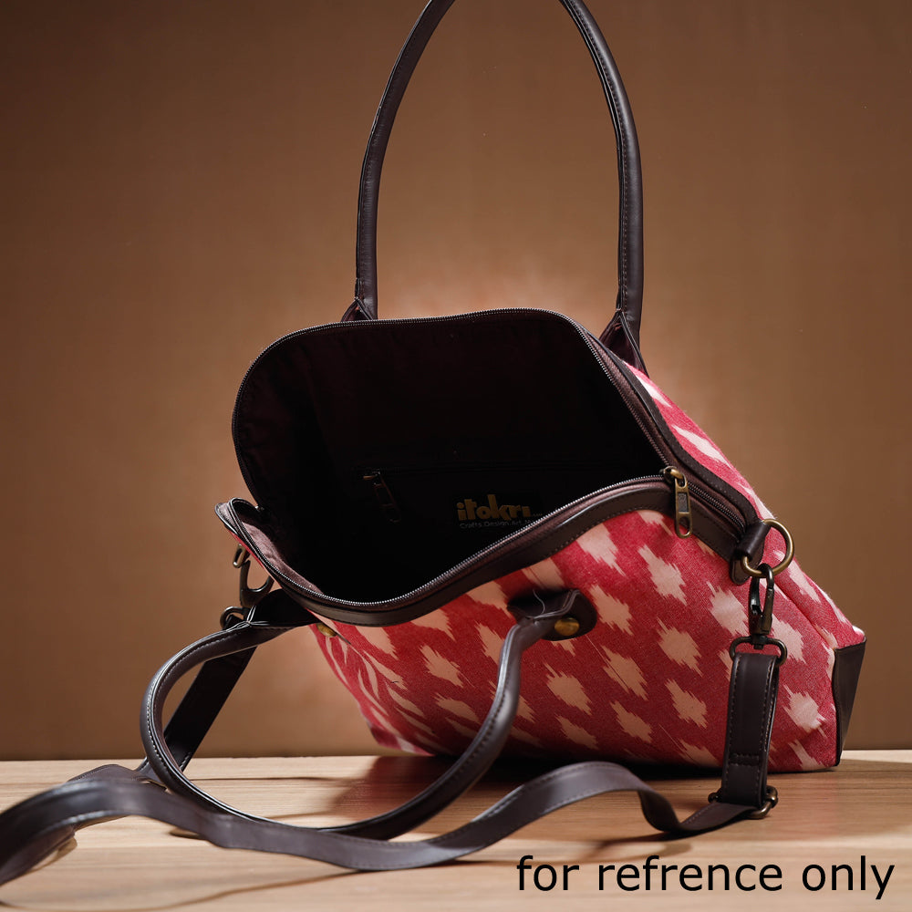 ITOKRI CRAFTS INITIATIVE Brown - Handcrafted Woven Ikat Cotton Shoulder Bag - view 4