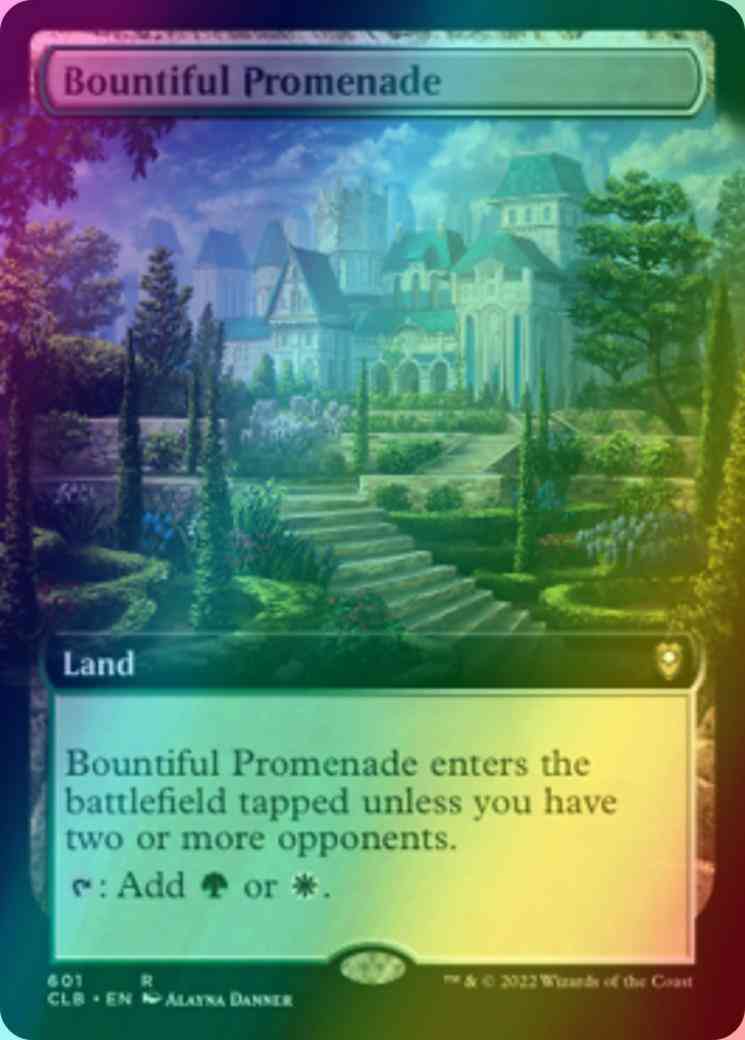 Bountiful promenade 601 – Magic Bountiful Promenade [601] [Extended Art] [Commander Legends: Battle for Baldur's Gate] [Foil]
