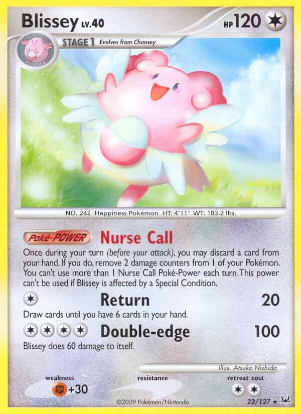 Rare pl1-22 reverse – Pokémon Blissey - 22/127 - Rare [pl1-22] [Reverse Holo]