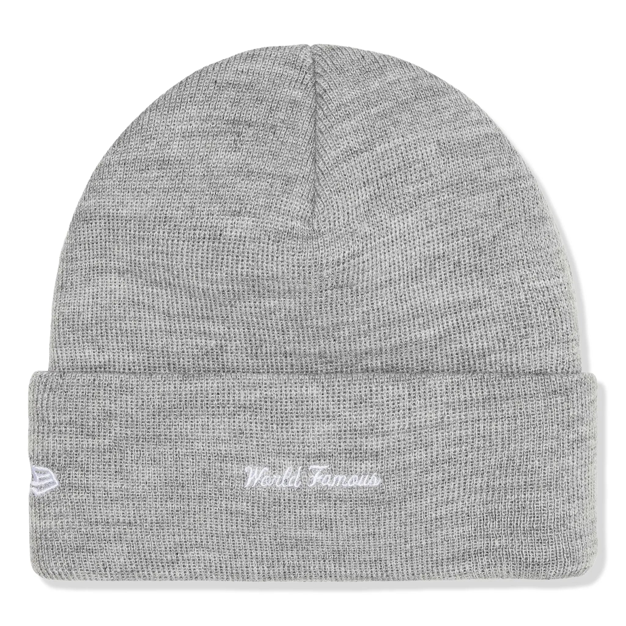 Supreme New Era Box Logo Heather Grey Beanie (FW25) - view 2