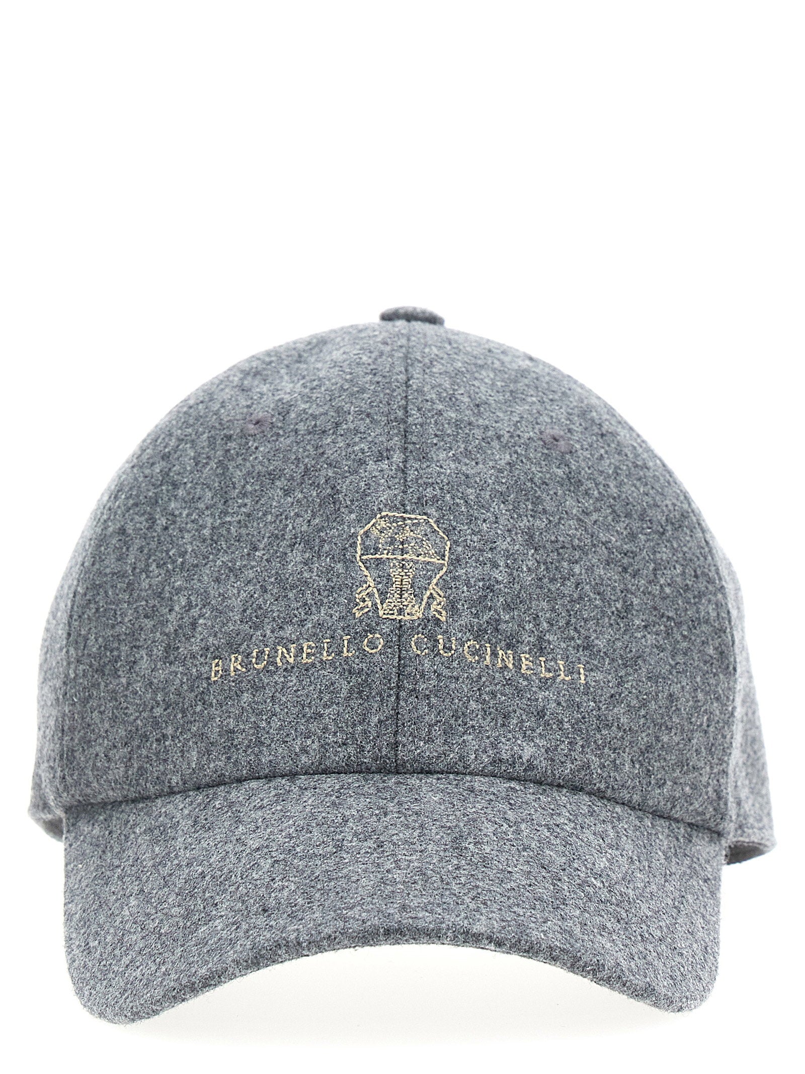 Brunello Cucinelli Logo Embroidery Cap – 100% wool