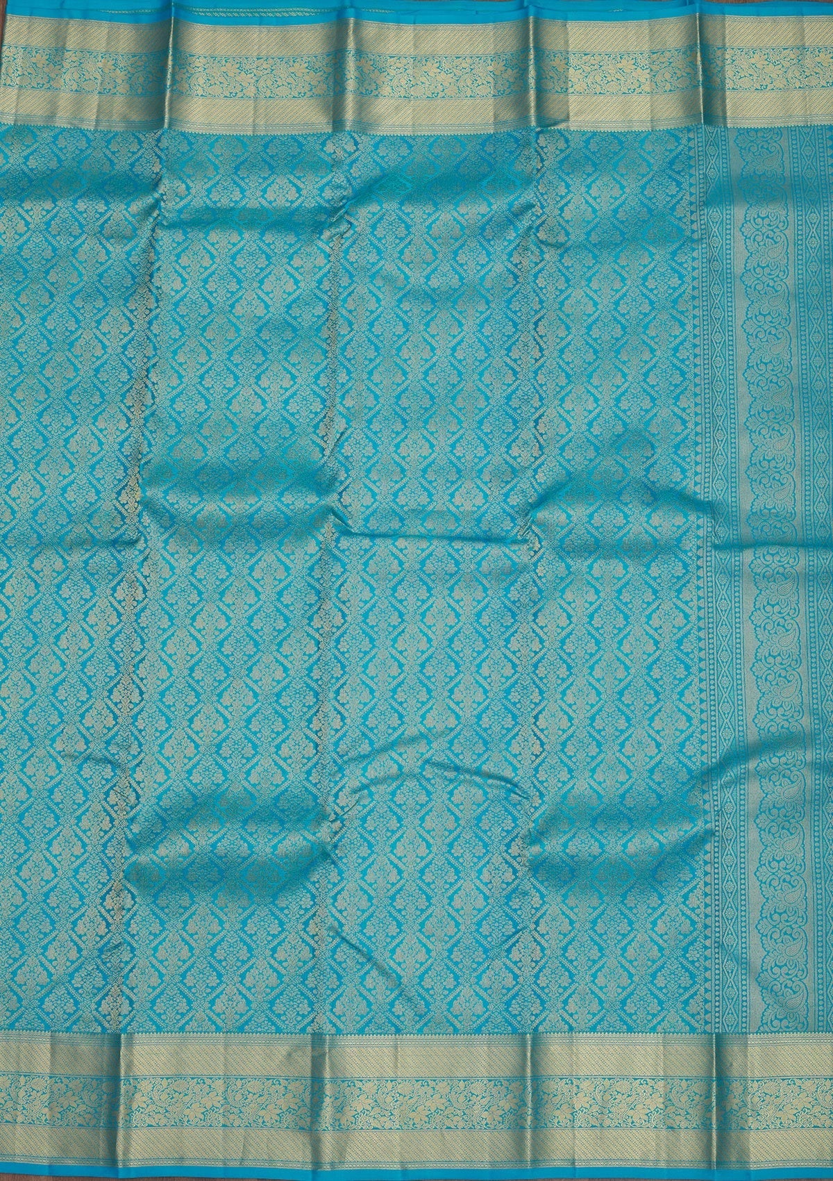 Koskii Blue Zariwork Pure Silk Saree – Women's - view 6