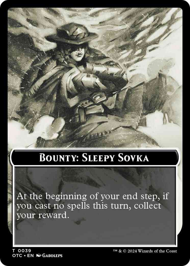 Bounty sleepy sovka – Magic Bounty: Sleepy Sovka Token [39] [Outlaws of Thunder Junction: Commander: Tokens] [Non-Foil]