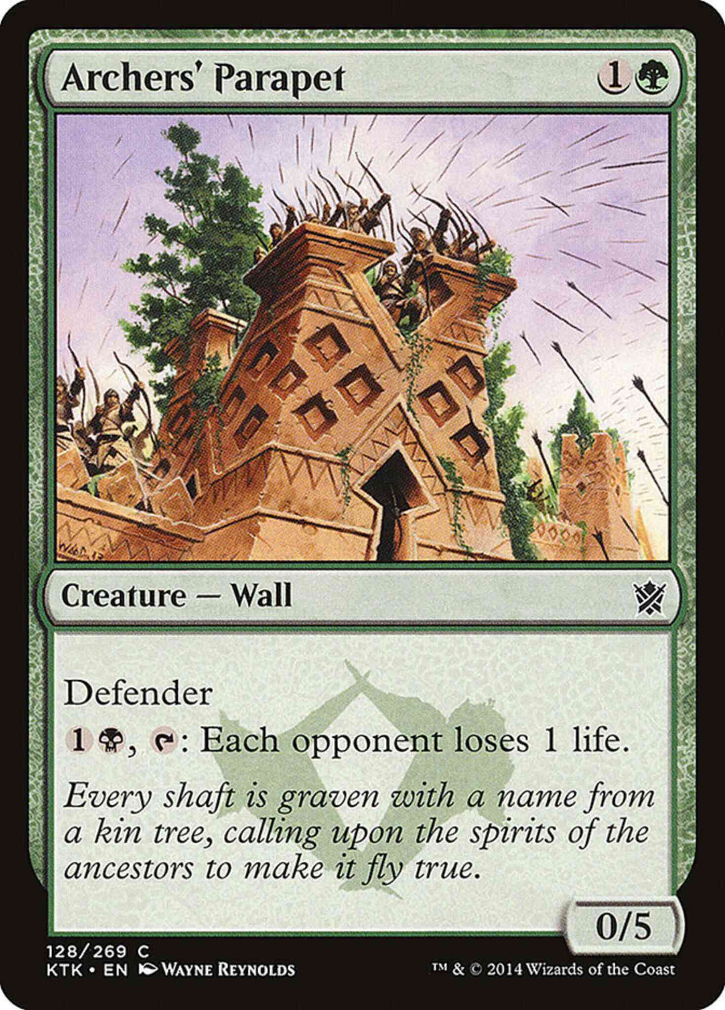 Parapet 128 khans – Magic Archers' Parapet [128] [Khans Of Tarkir] [Non-Foil]