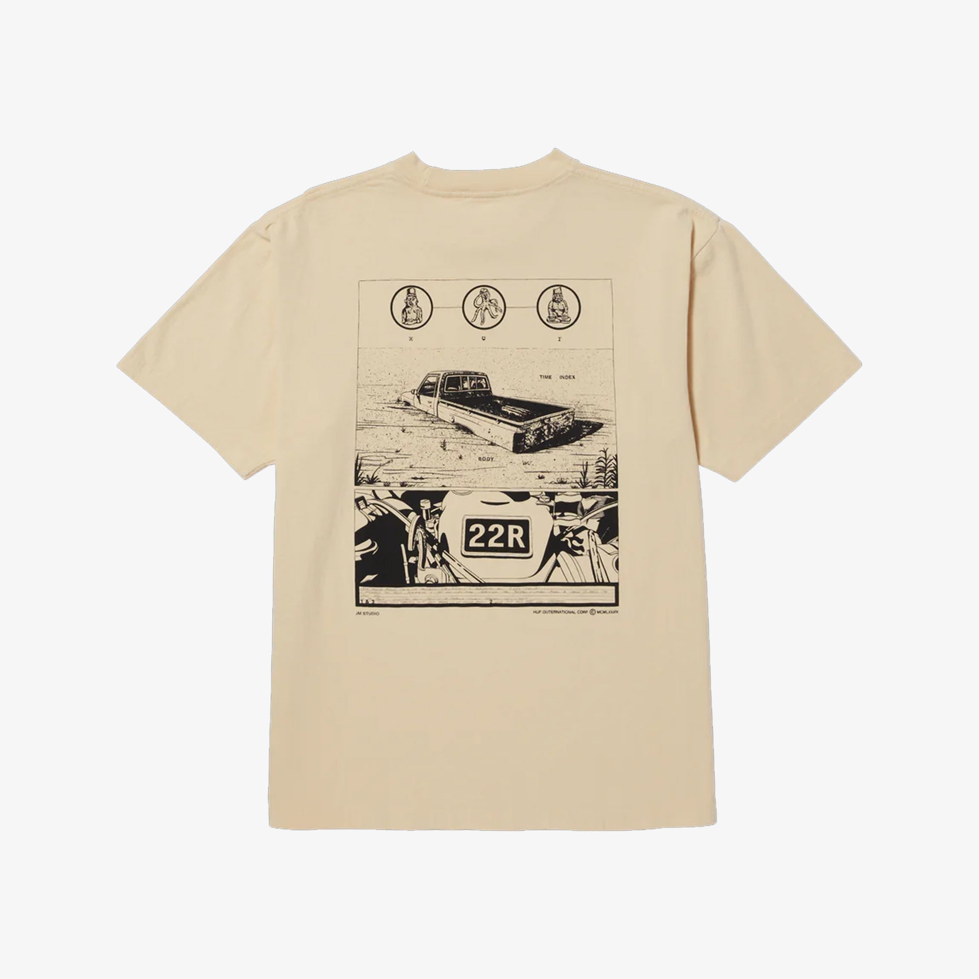 Huf | Diagram Drawing #1 T-shirt { Wheat - view 2