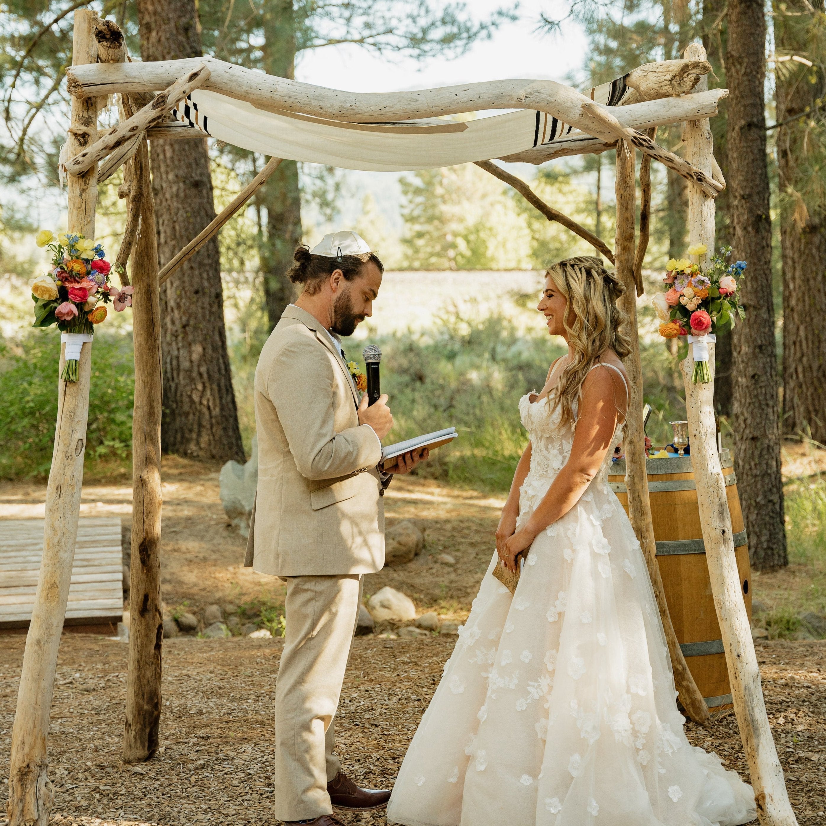 fiftyflowers.com Charmingly Vibrant Forest Wedding