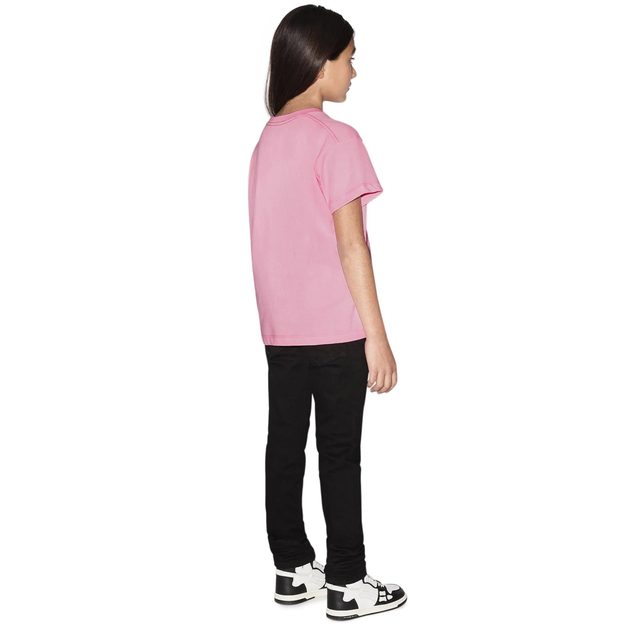 Amiri Kids 'Amiri' Baby Pink T Shirt - view 2