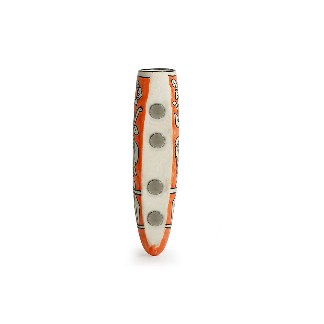 EXCLUSIVELANE 'Mughal Saffron' Magnetic Fridge Planter In Ceramic - view 4