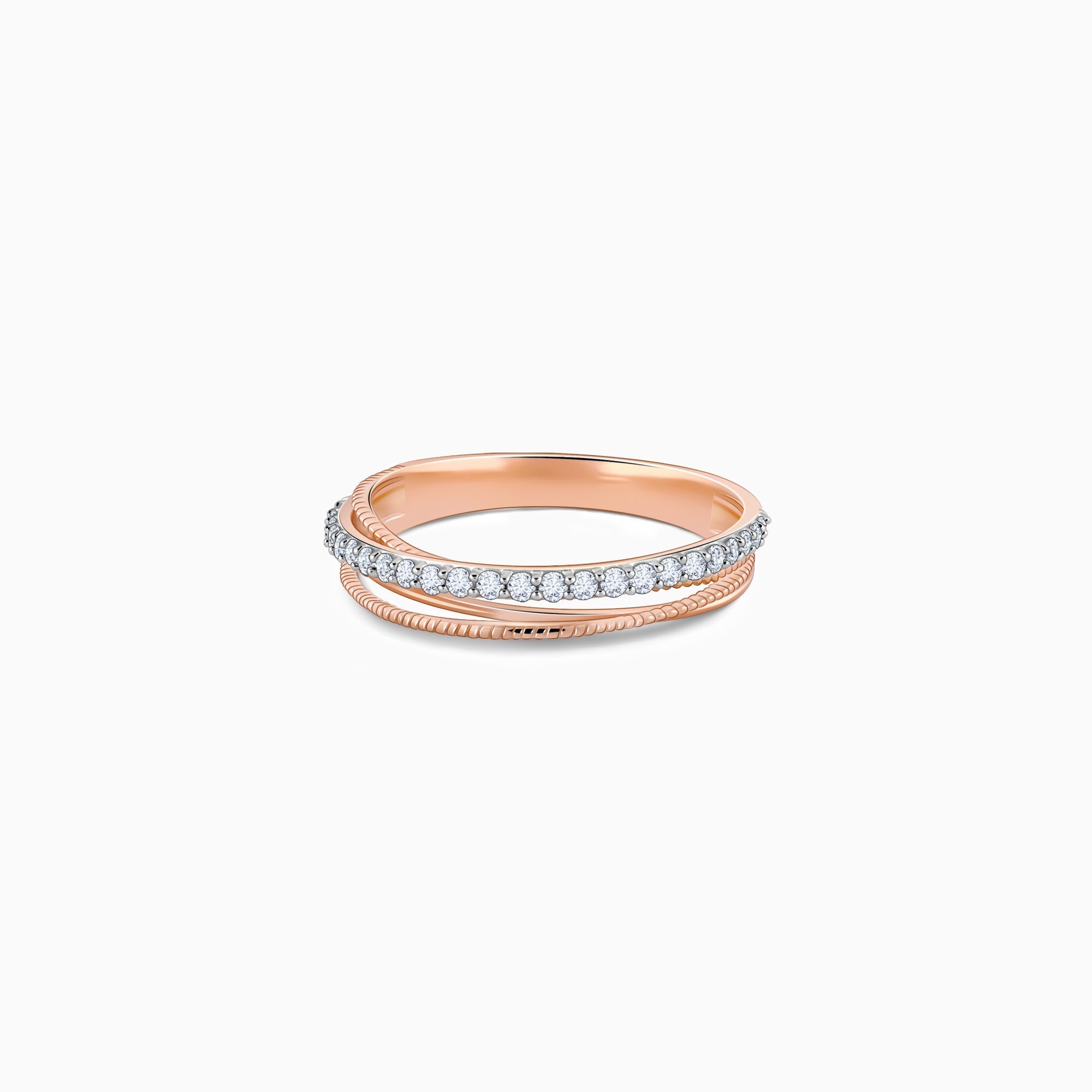 GIVA Jewellery Rose Gold Luminosity Diamond Ring