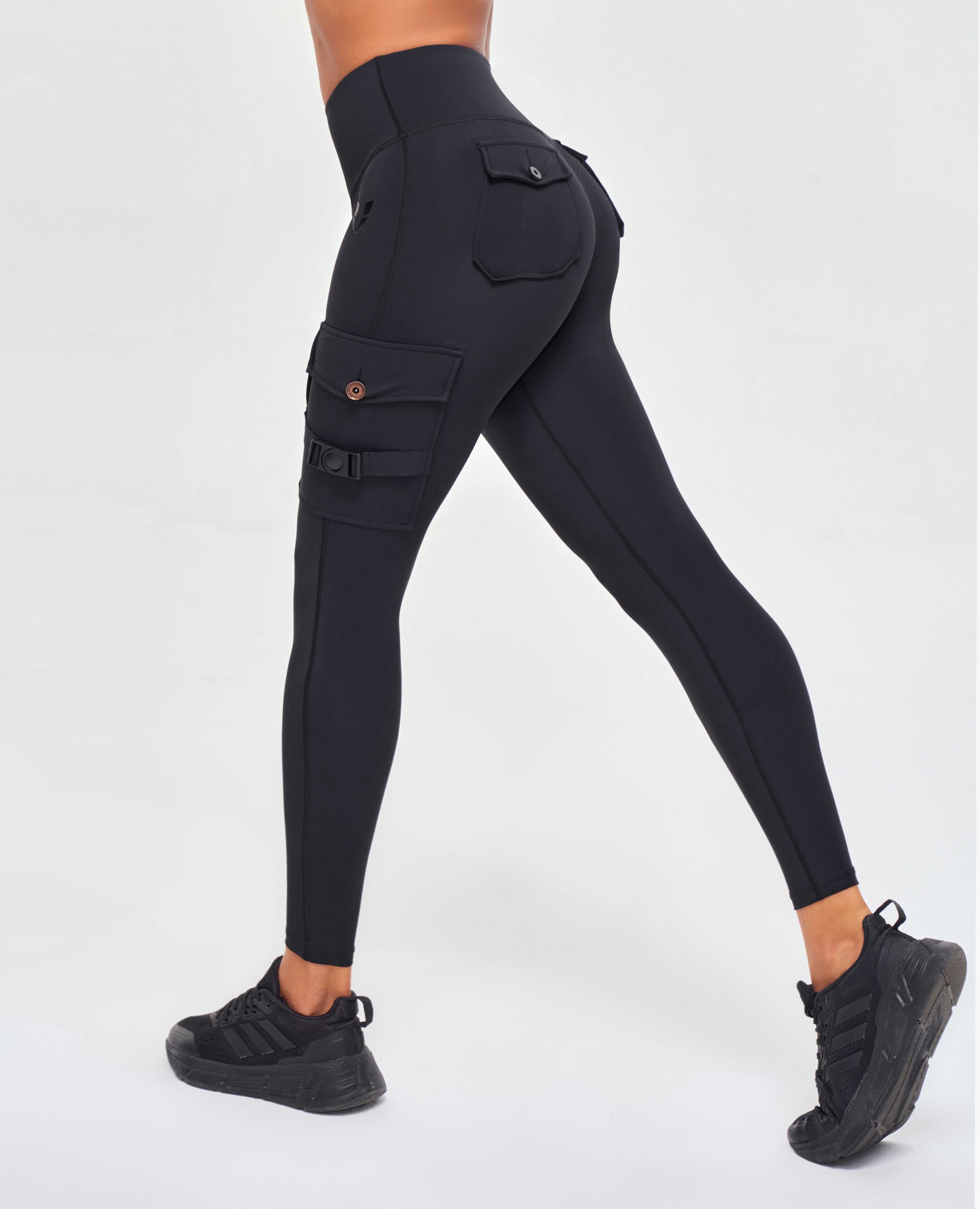 FIRM ABS Cargo Fitness Leggings - Black - view 2