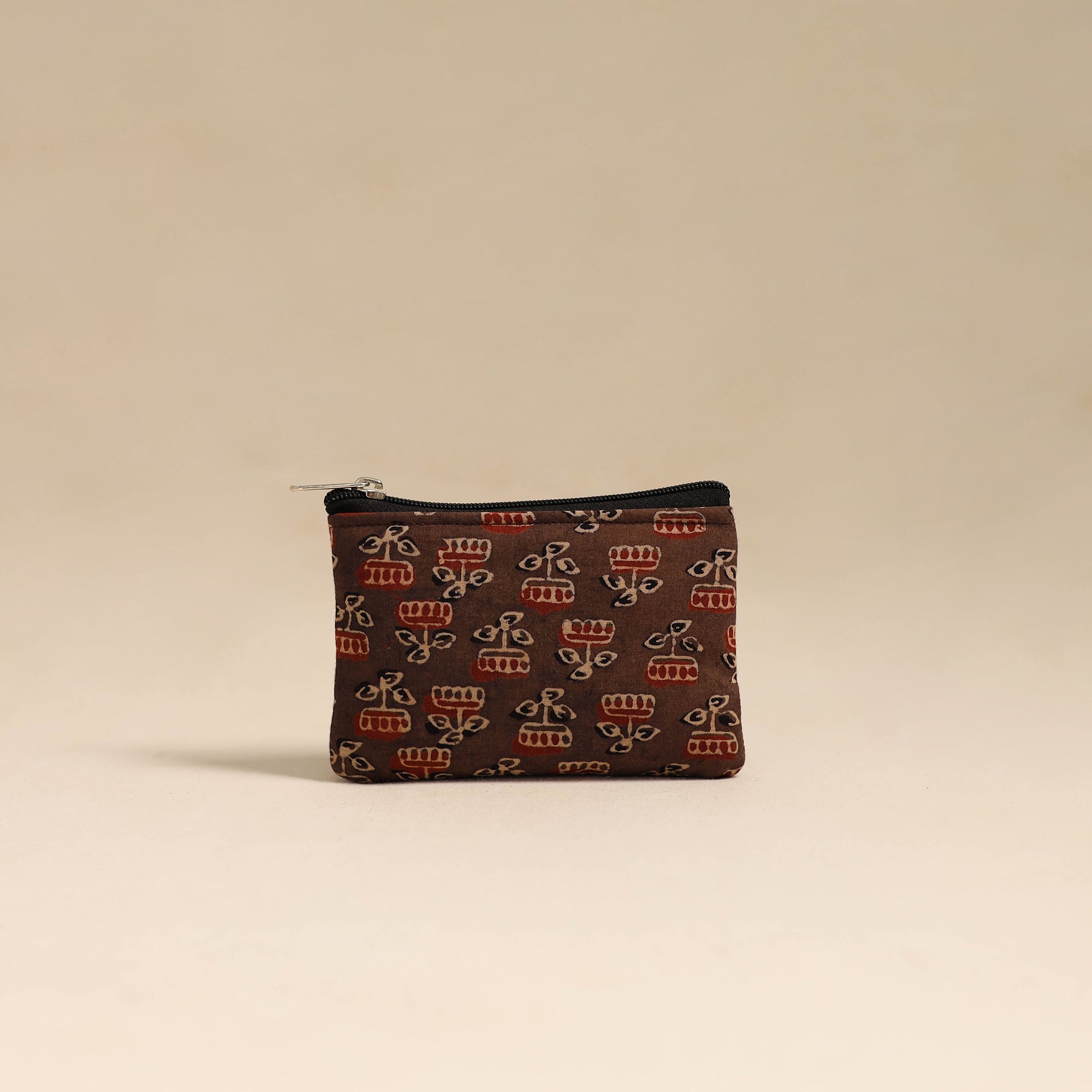 NOORI BAZAR Brown - Handmade Quilted Cotton Coin Pouch 50