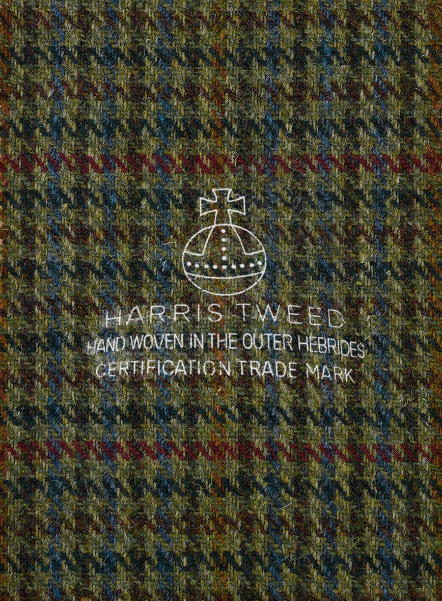 StudioSuits Harris Tweed Moss Green Houndstooth Suit - view 8