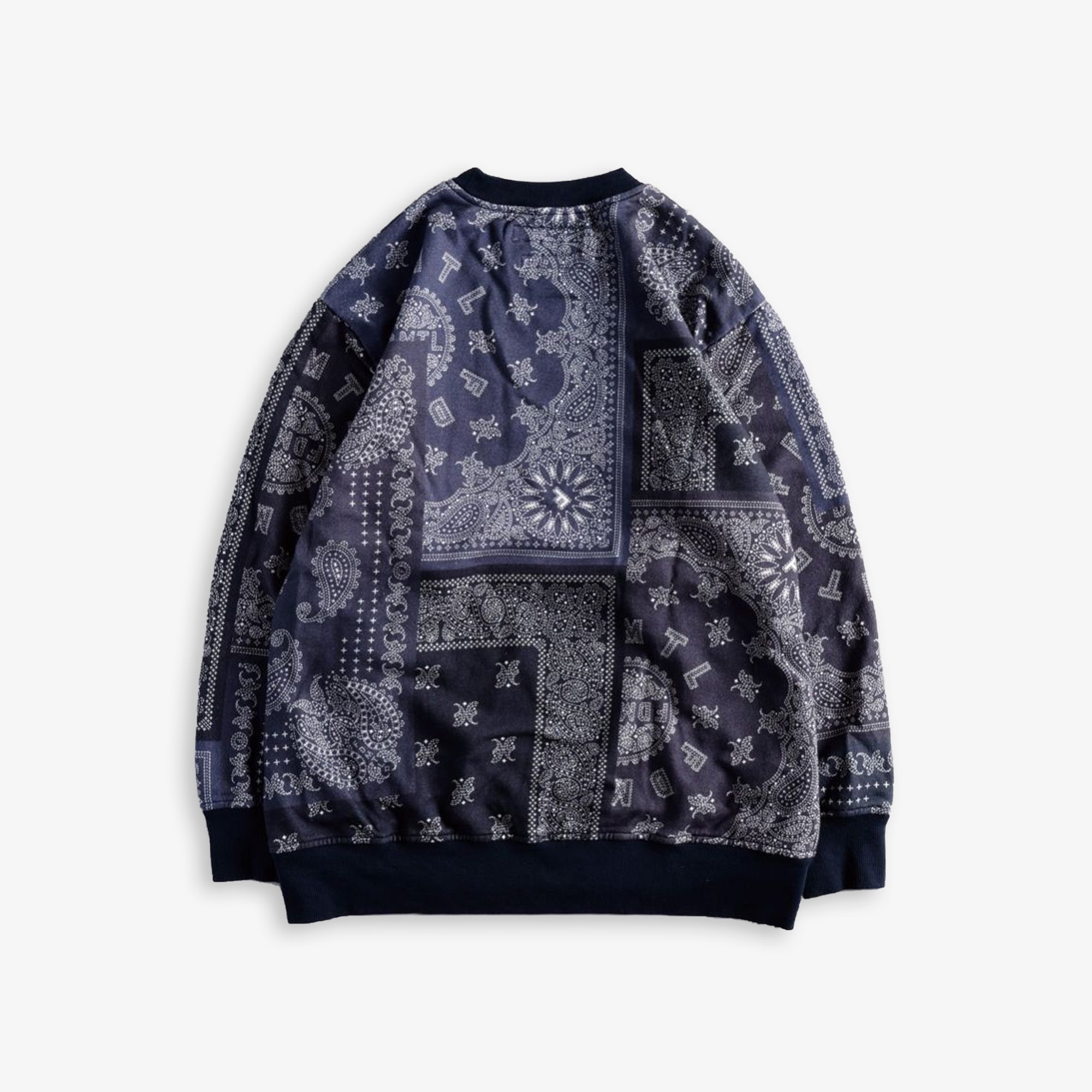Fdmtl | Printed Patchwork Sweat Shirt { Navy
