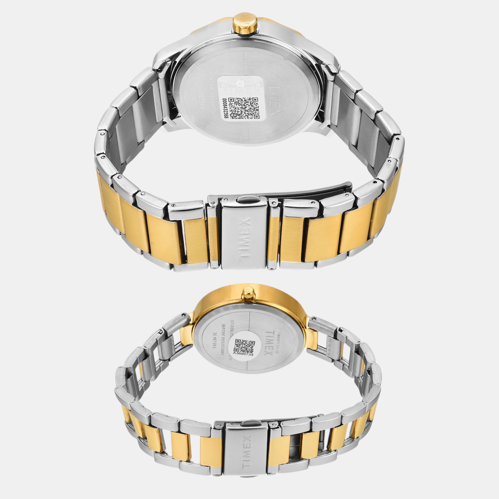 Timex Fashion Couple Quartz White Dial Multi-Function Stainless Steel Watch TW00PR312 - view 5