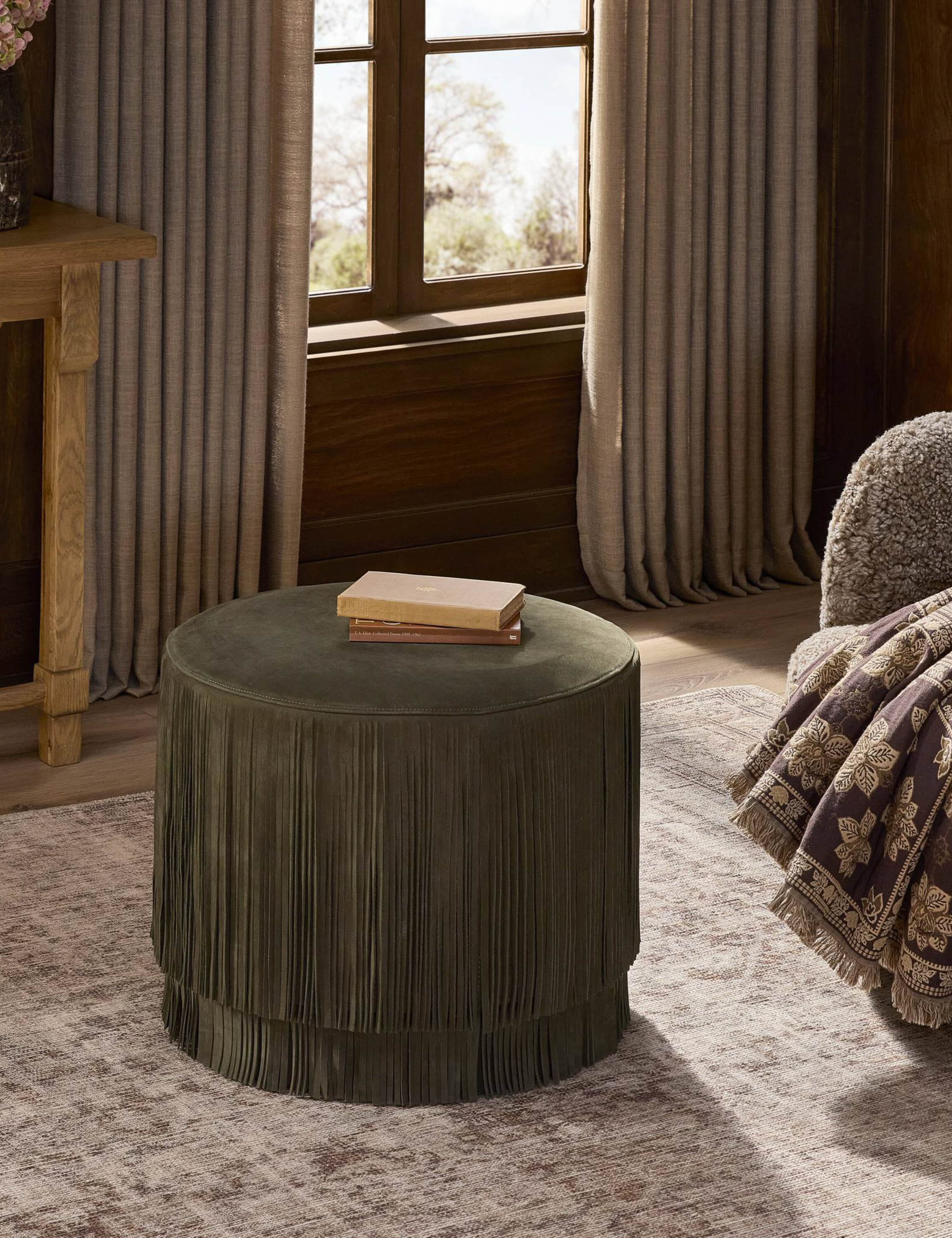 Lulu and Georgia Emmett Round Ottoman - view 3