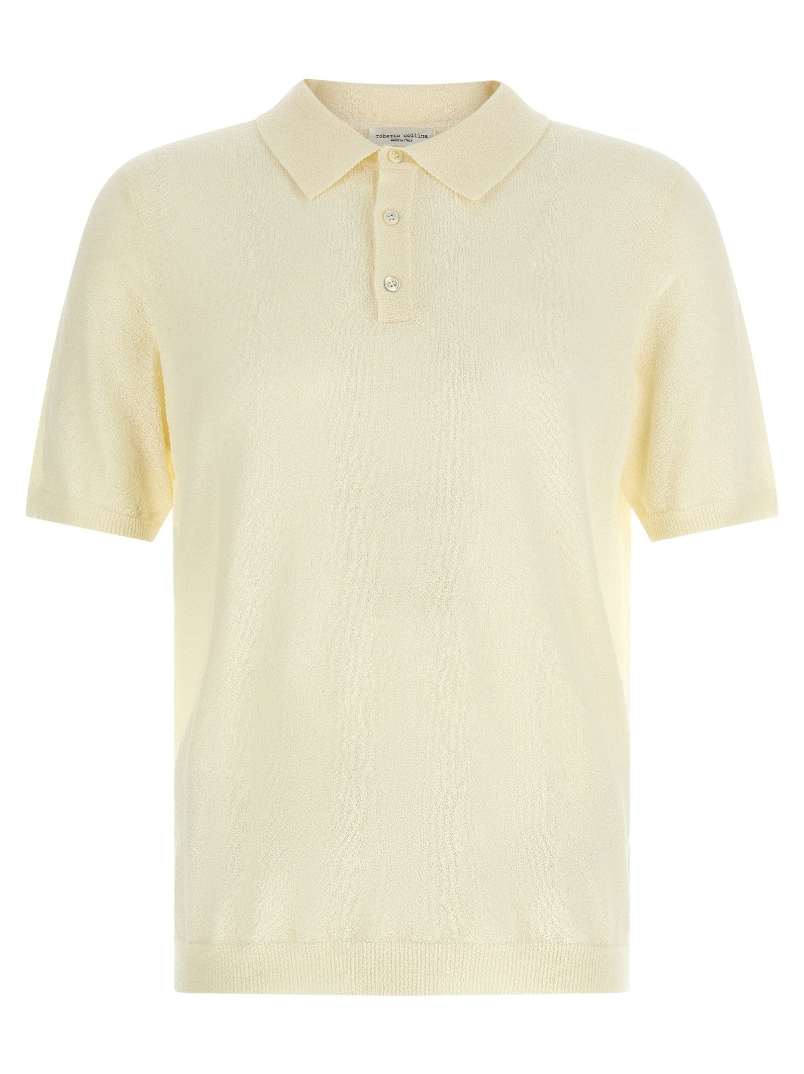 Roberto Collina Spongy Effect Polo Shirt – 70% cotton 30% polyamide