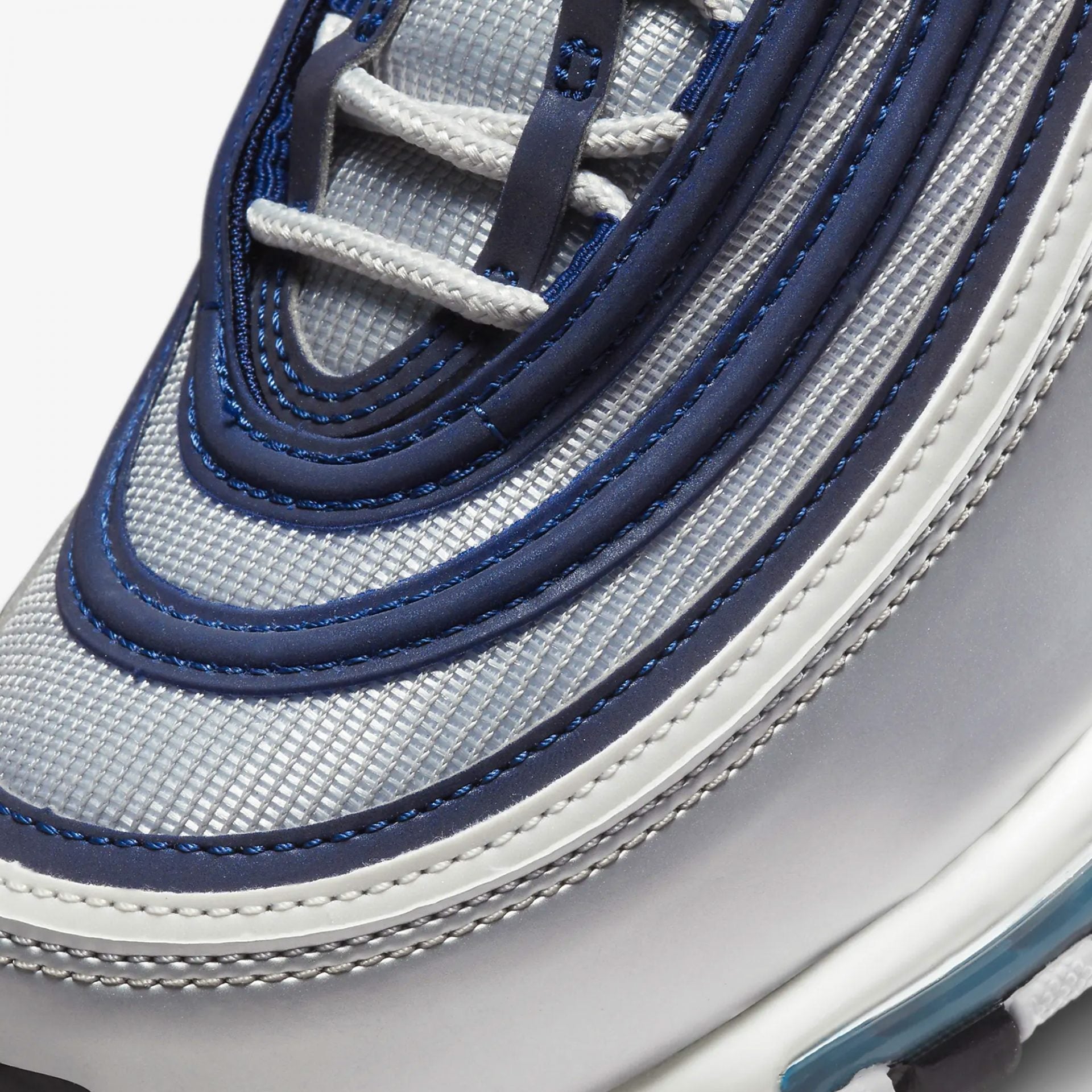 Nike | AIR MAX 97 { METALLIC SILVER/MIDNIGHT NAVY - view 2