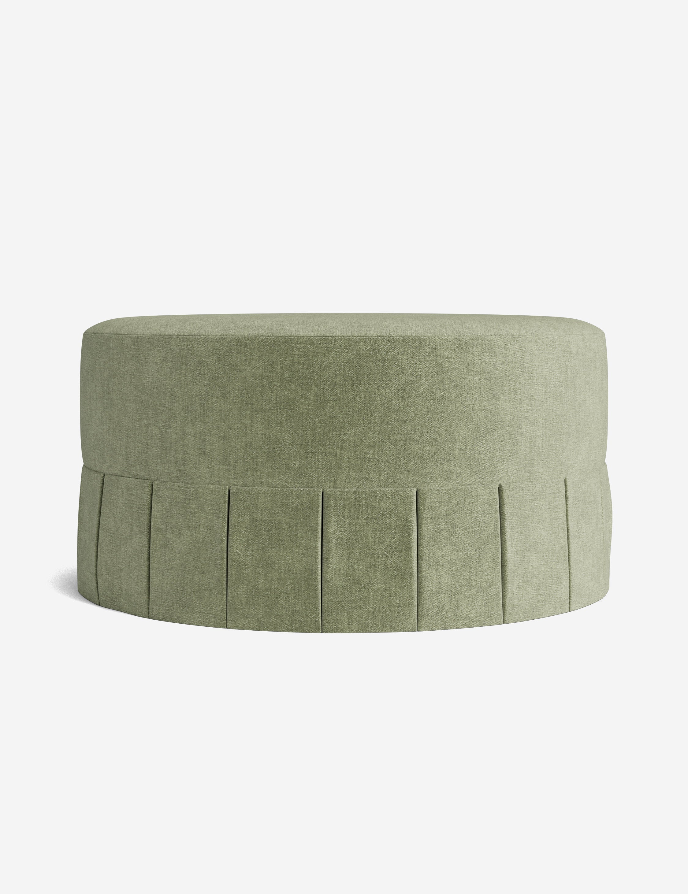 Lulu and Georgia Portola Pleated Round Ottoman - view 2