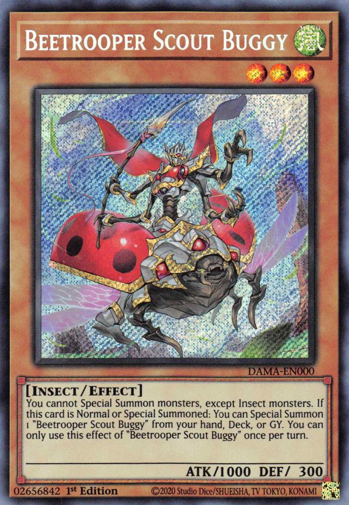 Yu-Gi-Oh! Beetrooper Scout Buggy - DAMA-EN000 - Secret Rare - 1st Edition