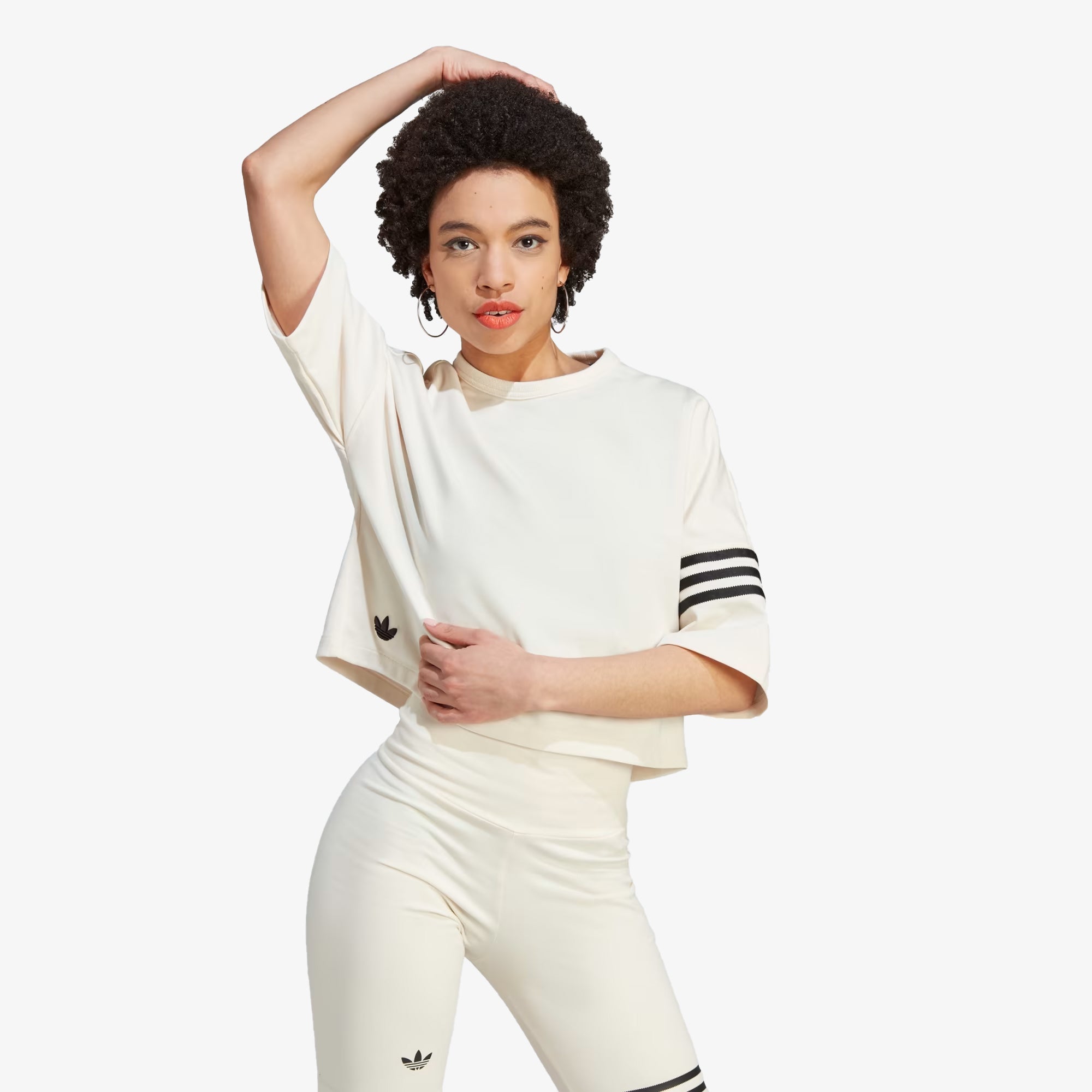 Adidas Originals | ADICOLOR NEUCLASSICS TEE { WONDER WHITE/BLACK - view 6