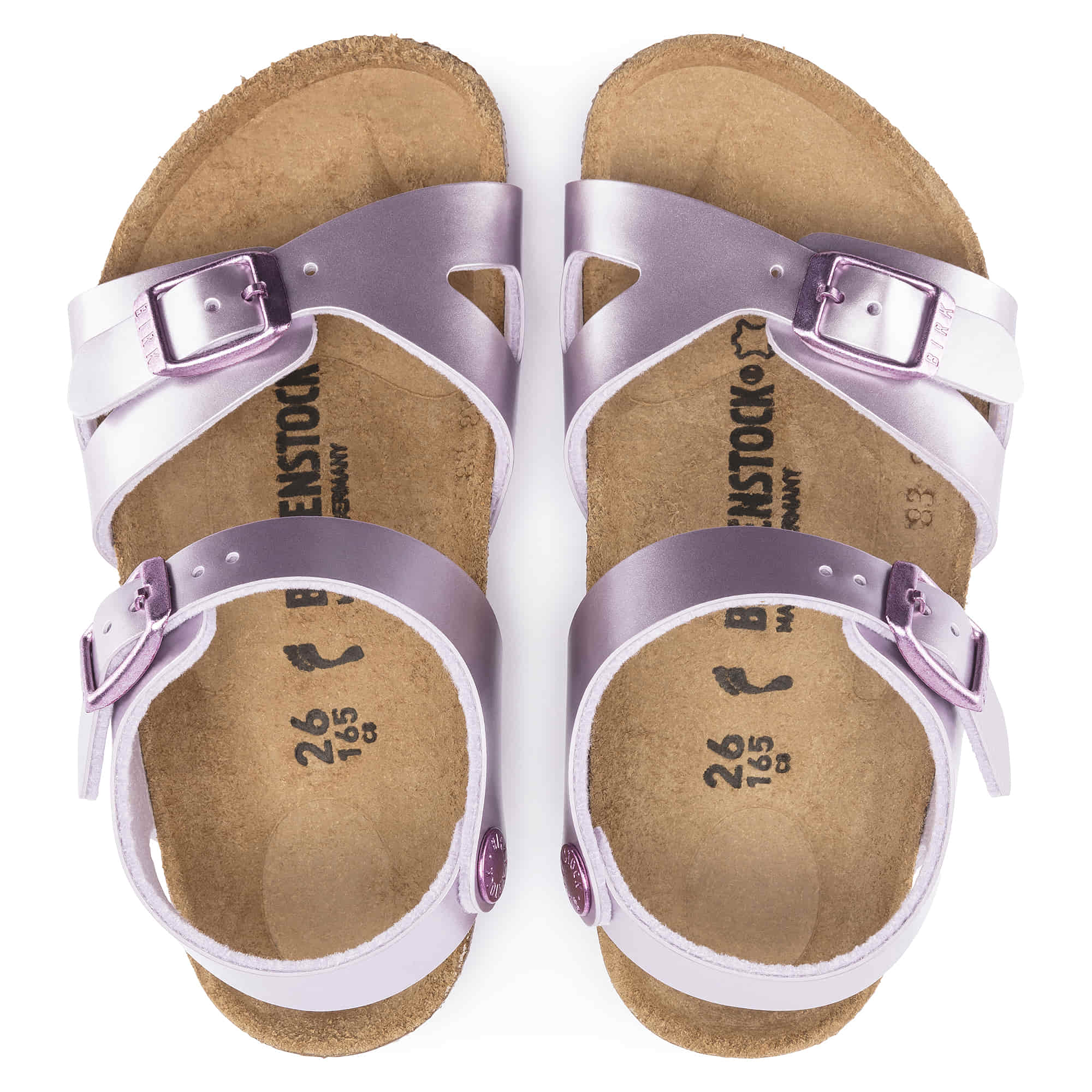 Birkenstock Rio Kids Birko-Flor – Purple Purple/Electric Metallic Lilac - view 2