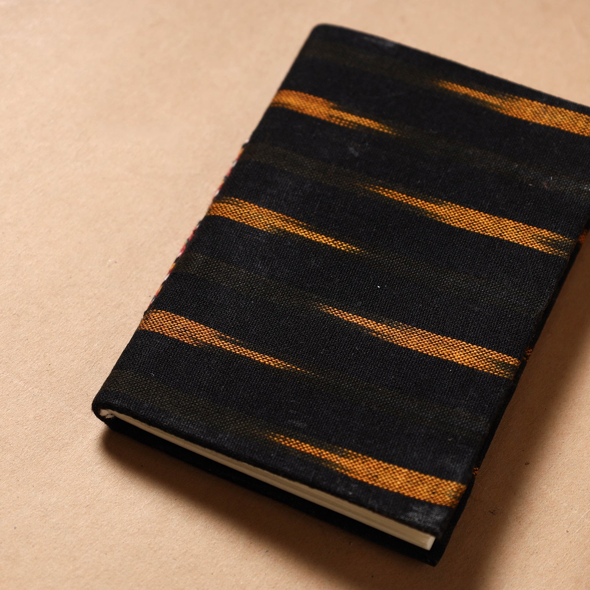 CHUTNEY CRAFT STUDIO Black - Ikat Fabric Cover Handmade Paper Notebook (5 x 3.5 in) - view 2