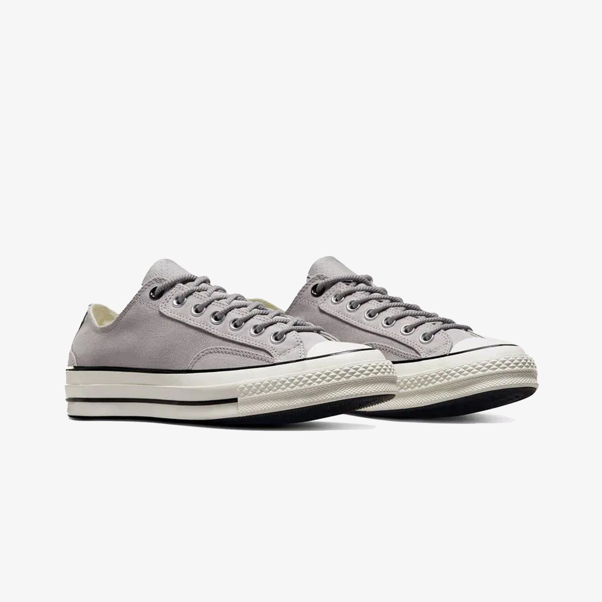 Converse | CHUCK 70 CANVAS & LEATHER { GRAY - view 2