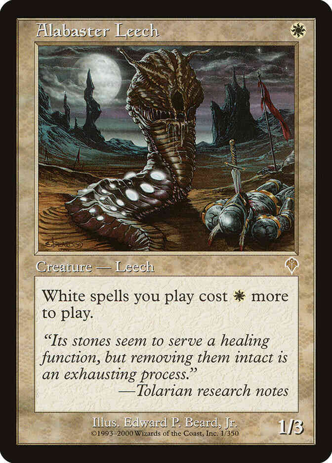 Alabaster leech 1 – Magic Alabaster Leech [1] [Invasion] [Non-Foil]