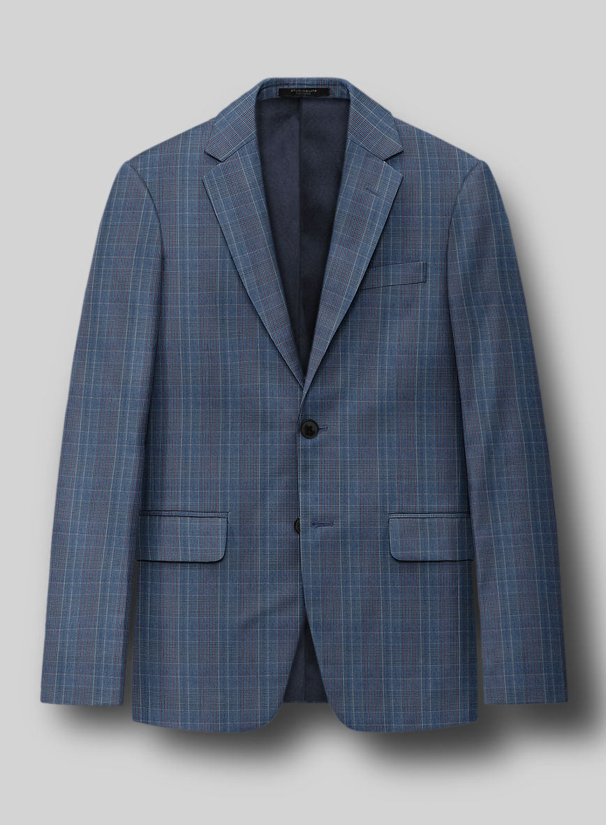 StudioSuits Napolean Canzo Glen Blue Wool Jacket