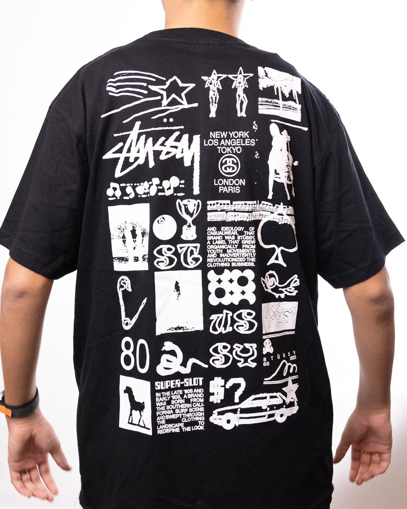 Stussy Unisex Black Sara T-Shirt - Black - view 3