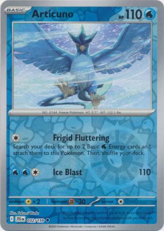 Uncommon sv09-032 reverse – Pokémon Articuno - 032/159 - Uncommon [sv09-032] [Reverse Holo]
