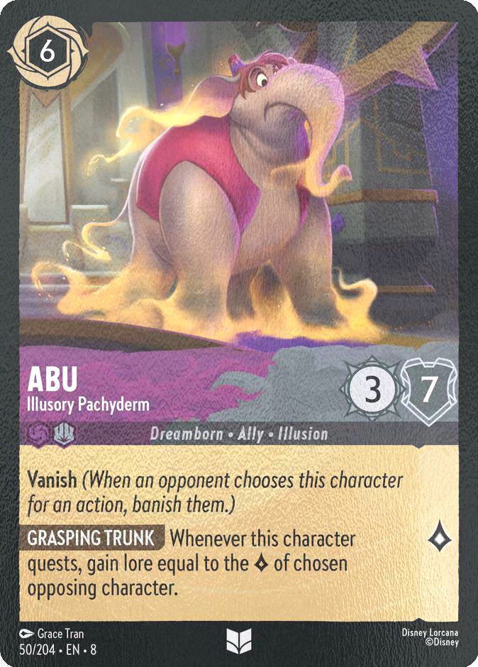 Lorcana Abu - Illusory Pachyderm - 50/204 [Reign of Jafar] [Cold Foil]