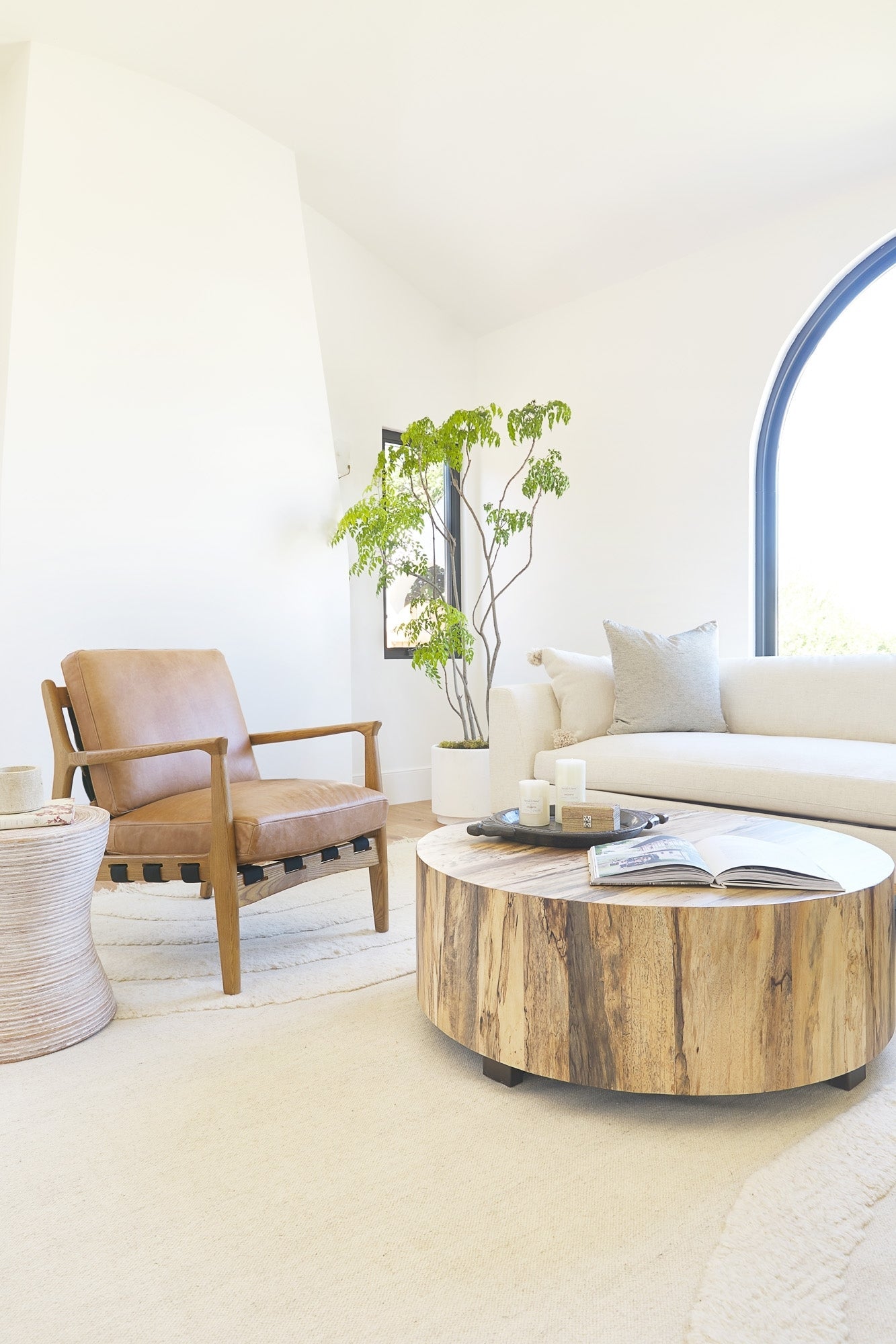 Lulu and Georgia Kenneth Leather Chair - view 3