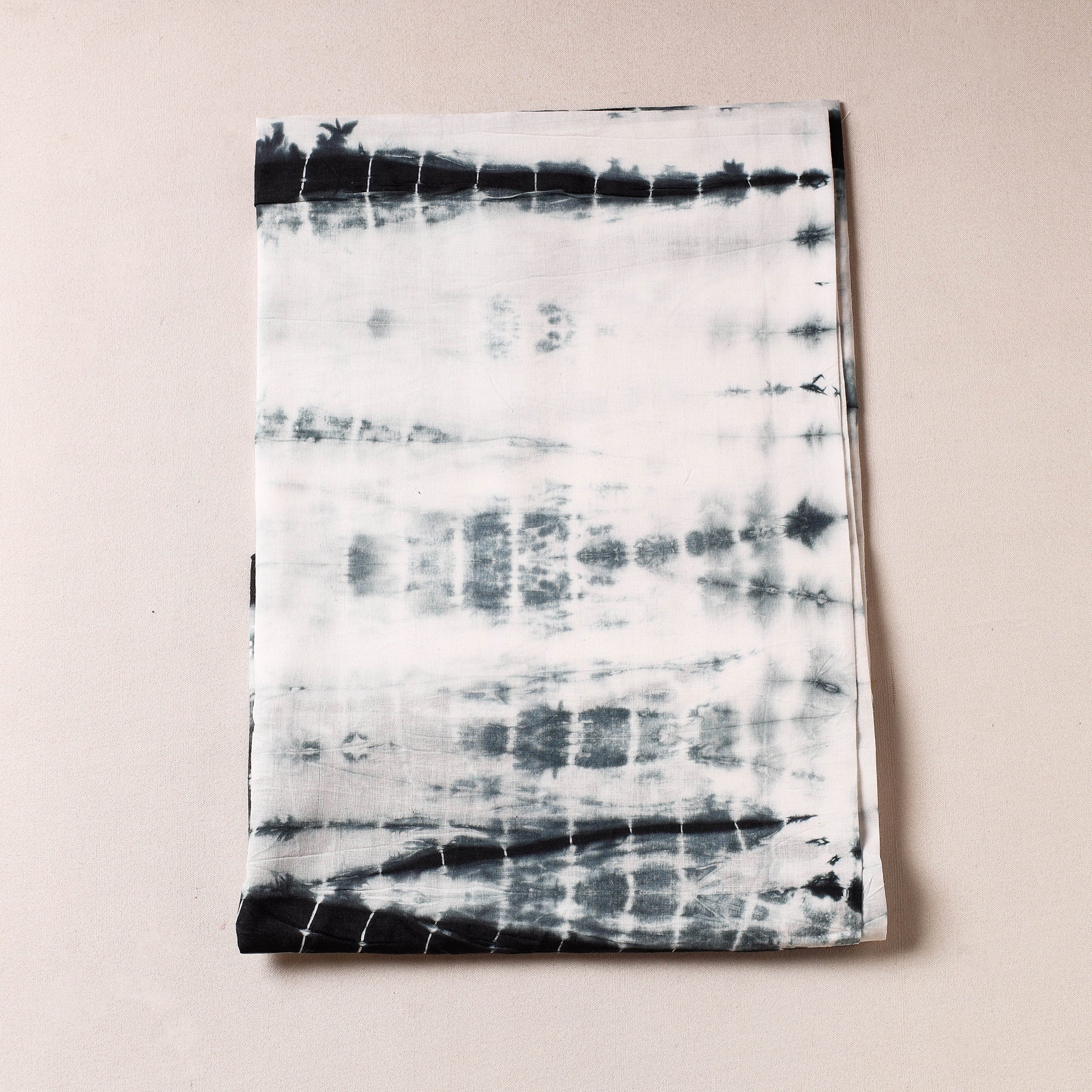 HAVELI CHRONICLES Black - Shibori Tie & Dye Cotton Precut Fabric (1 meter)