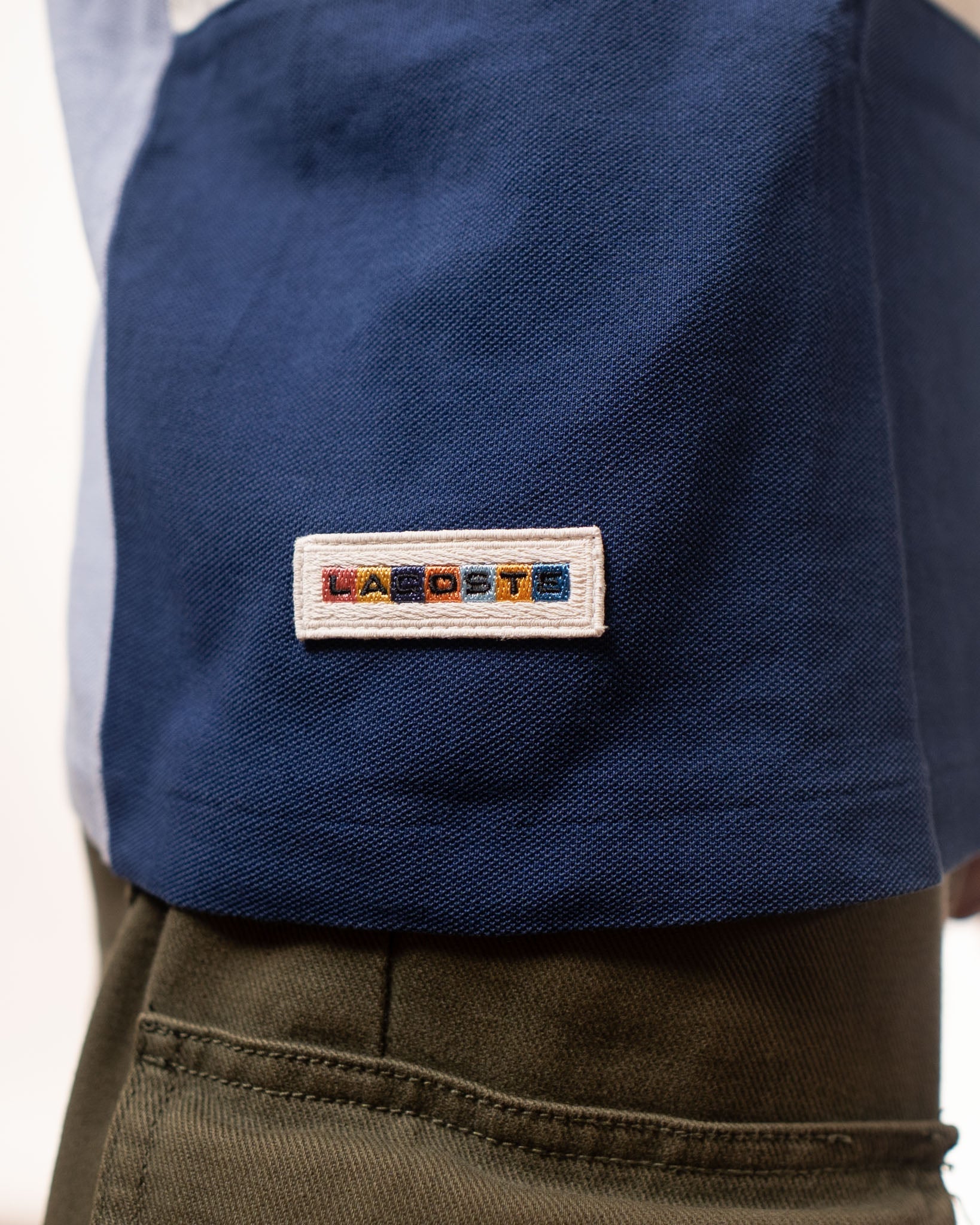 Lacoste Blue Lavender Colourblocked Tshirt - view 5