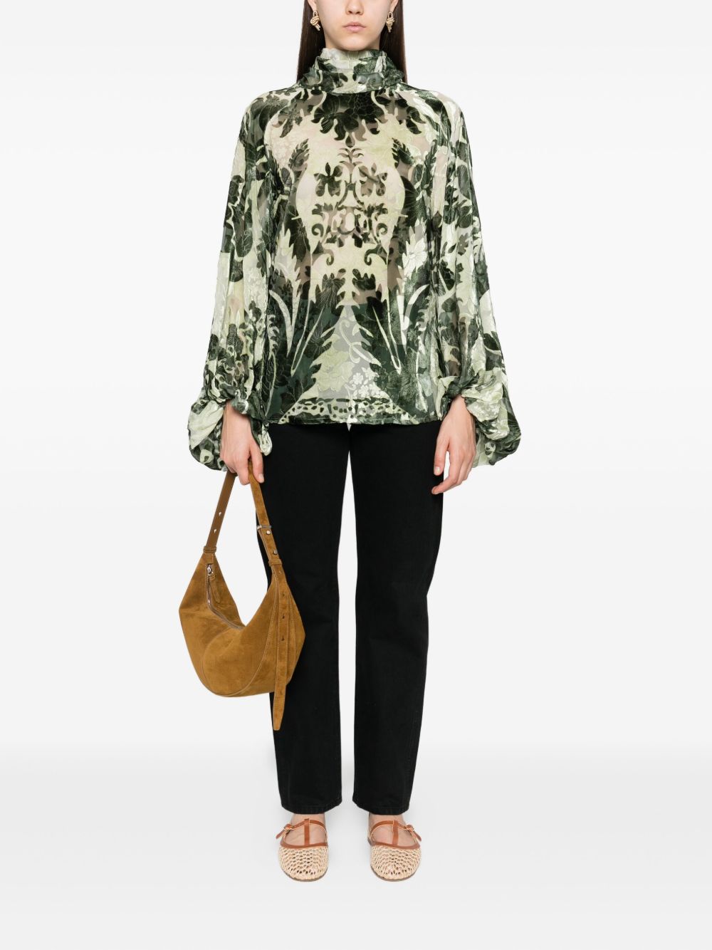F.R.S . Printed silk blouse – Viscose 71%, Silk 29% - view 2