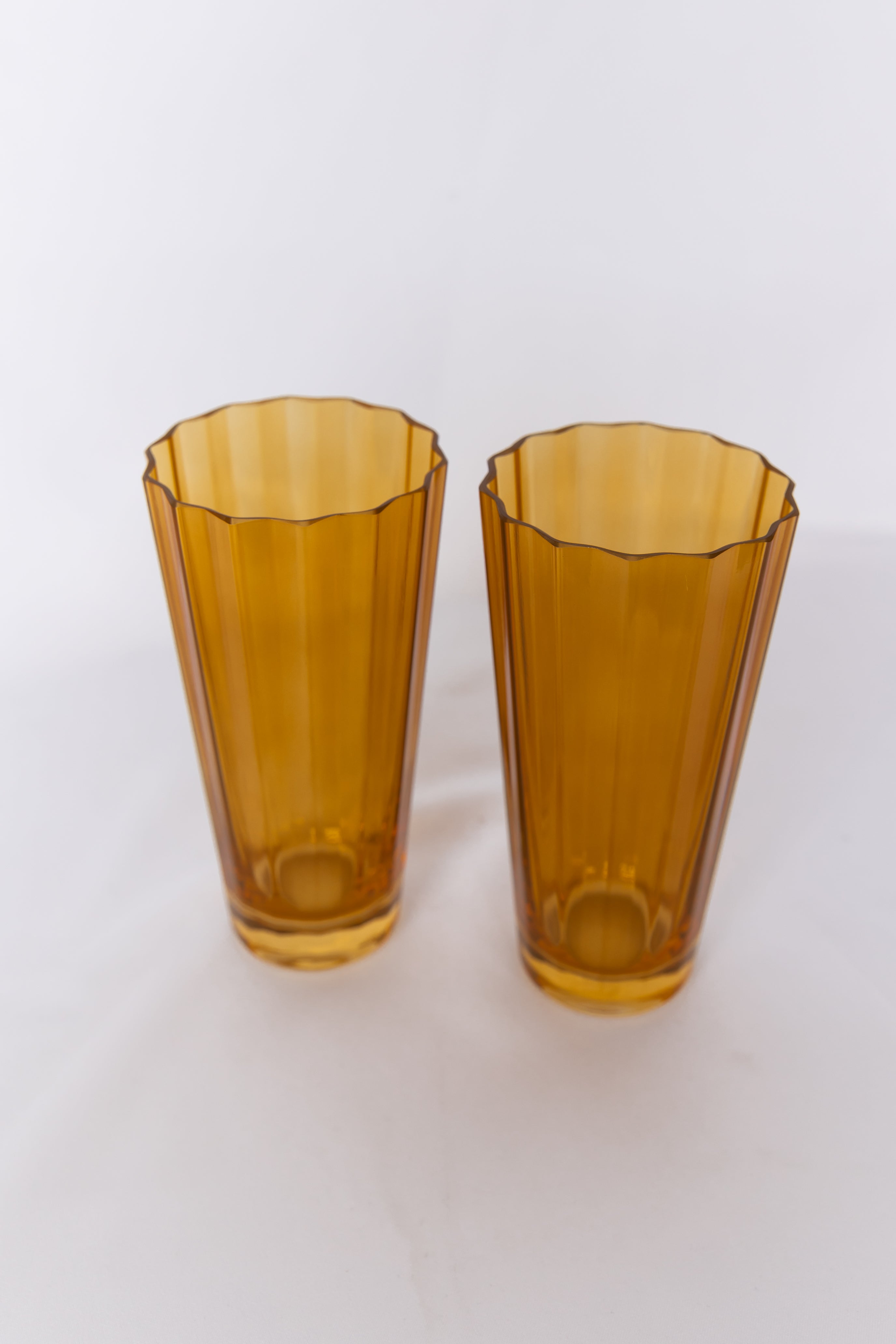Estelle Colored Glass Estelle Colored Sunday High Balls - Set of 2 {Butterscotch} - view 2