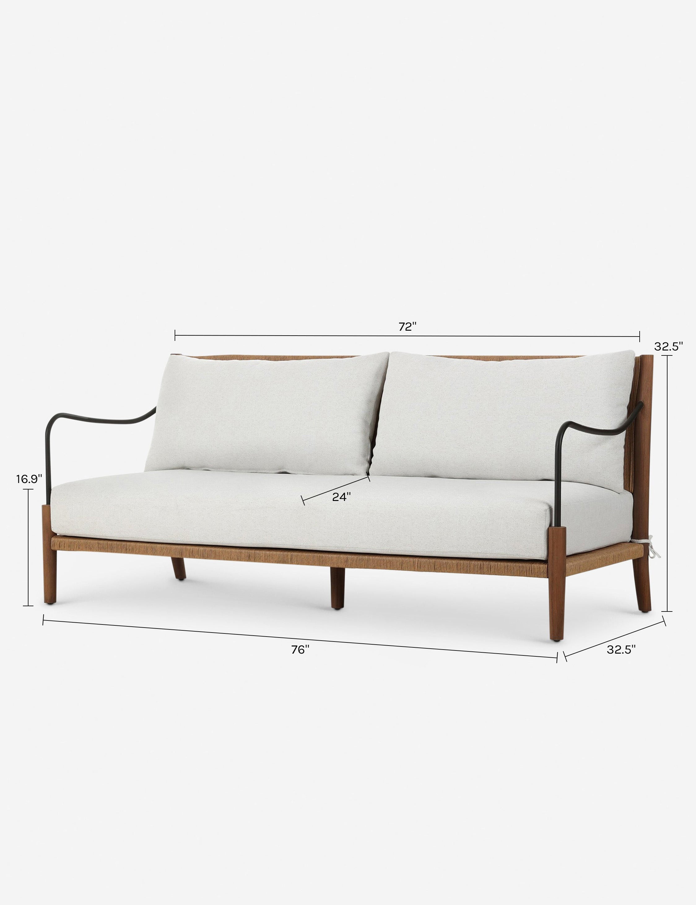 Lulu and Georgia Andover Outdoor Sofa by Amber Lewis x Four Hands - view 10